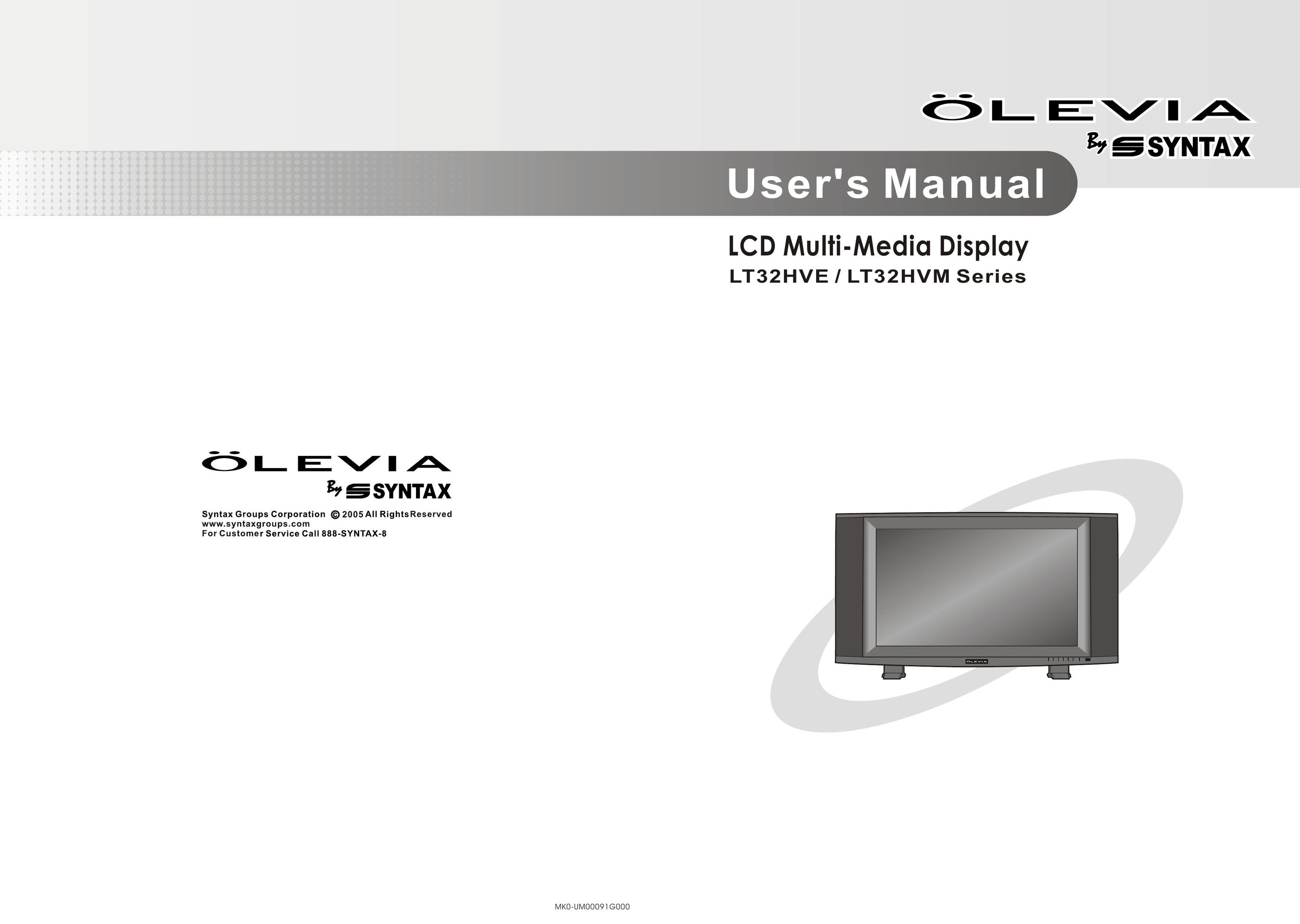 Olevia LT32HVM Series Flat Panel Television User Manual