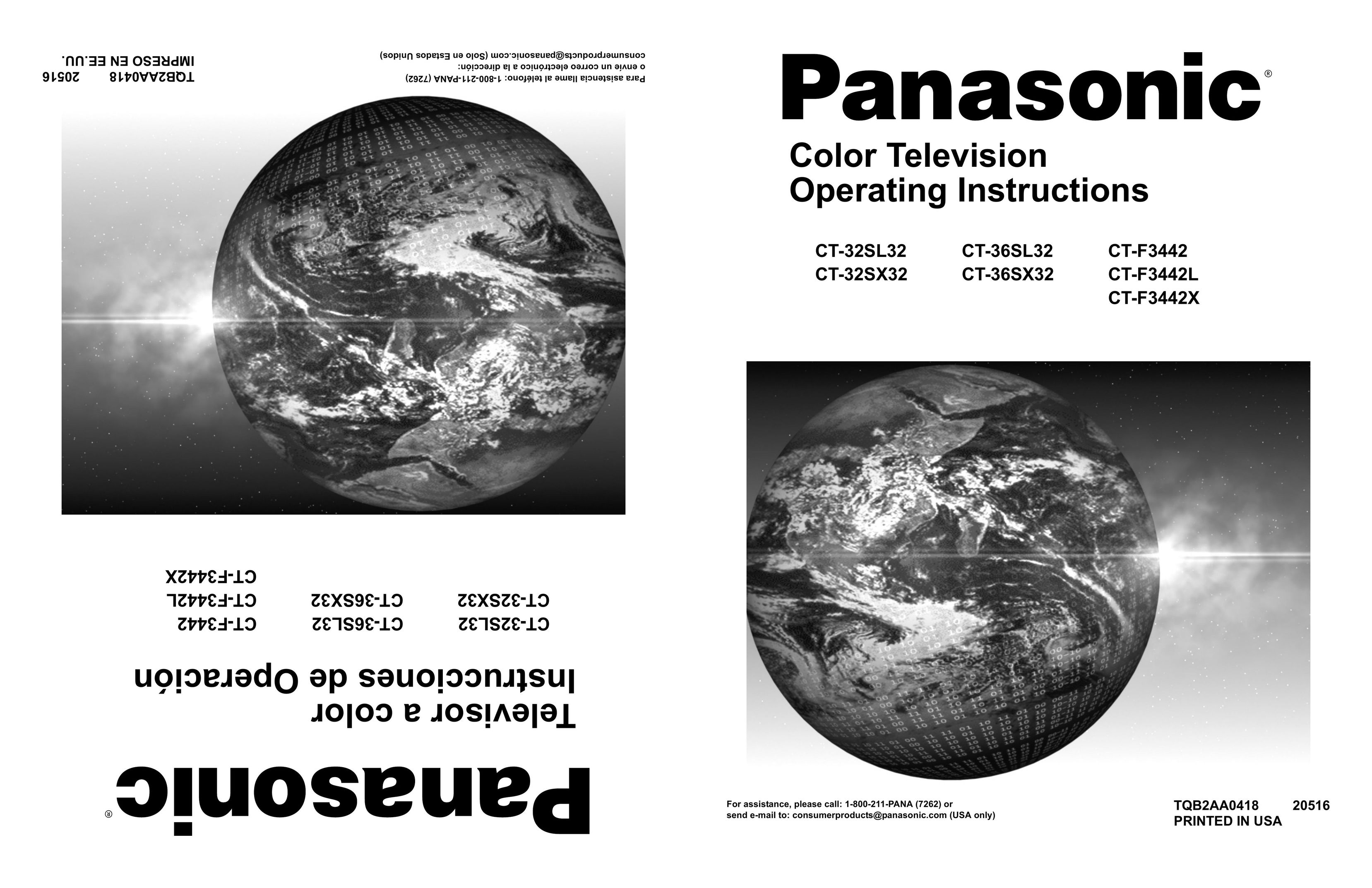 Panasonic CT-F3442L Flat Panel Television User Manual