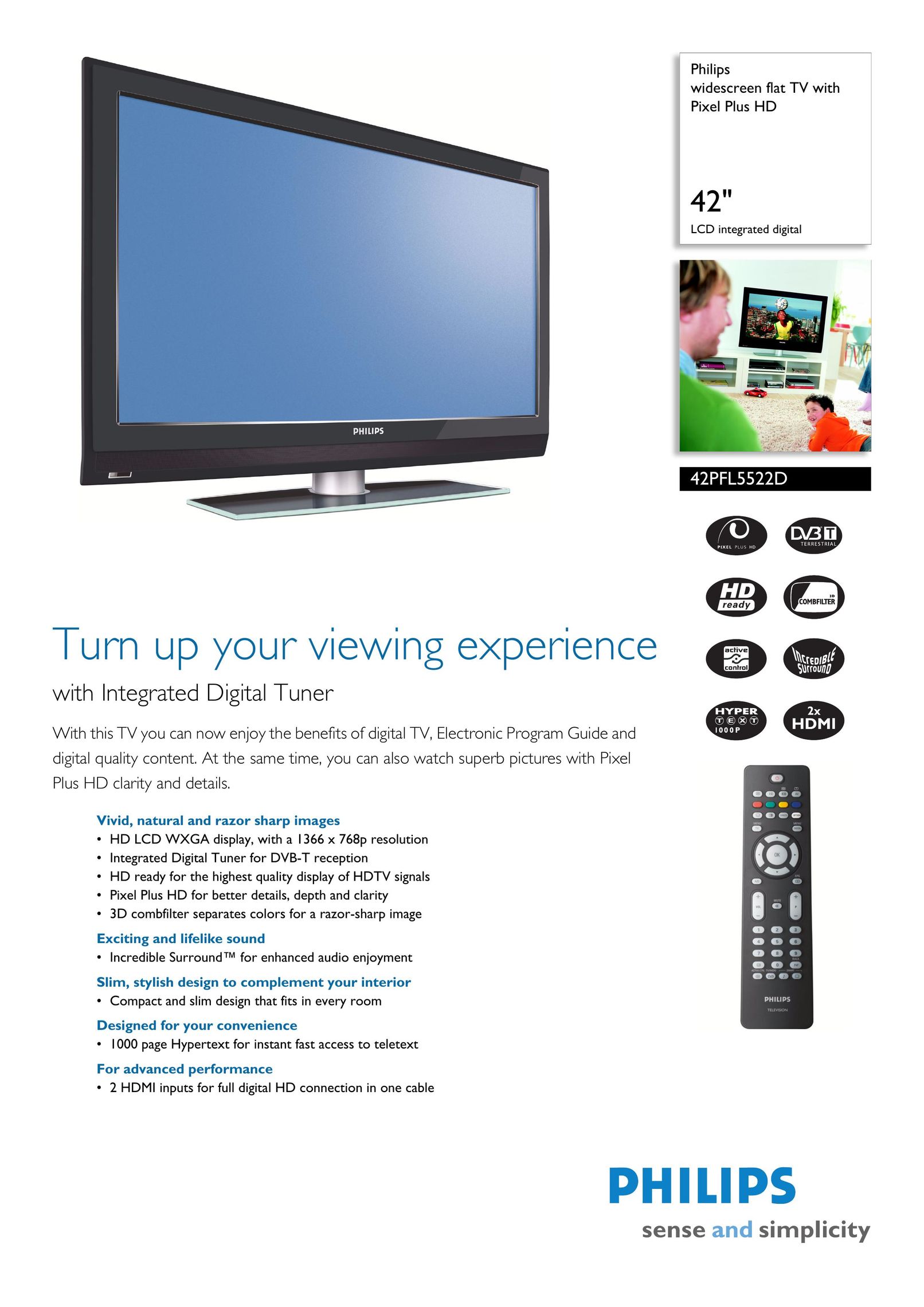 Pentax 42PFL5522D Flat Panel Television User Manual
