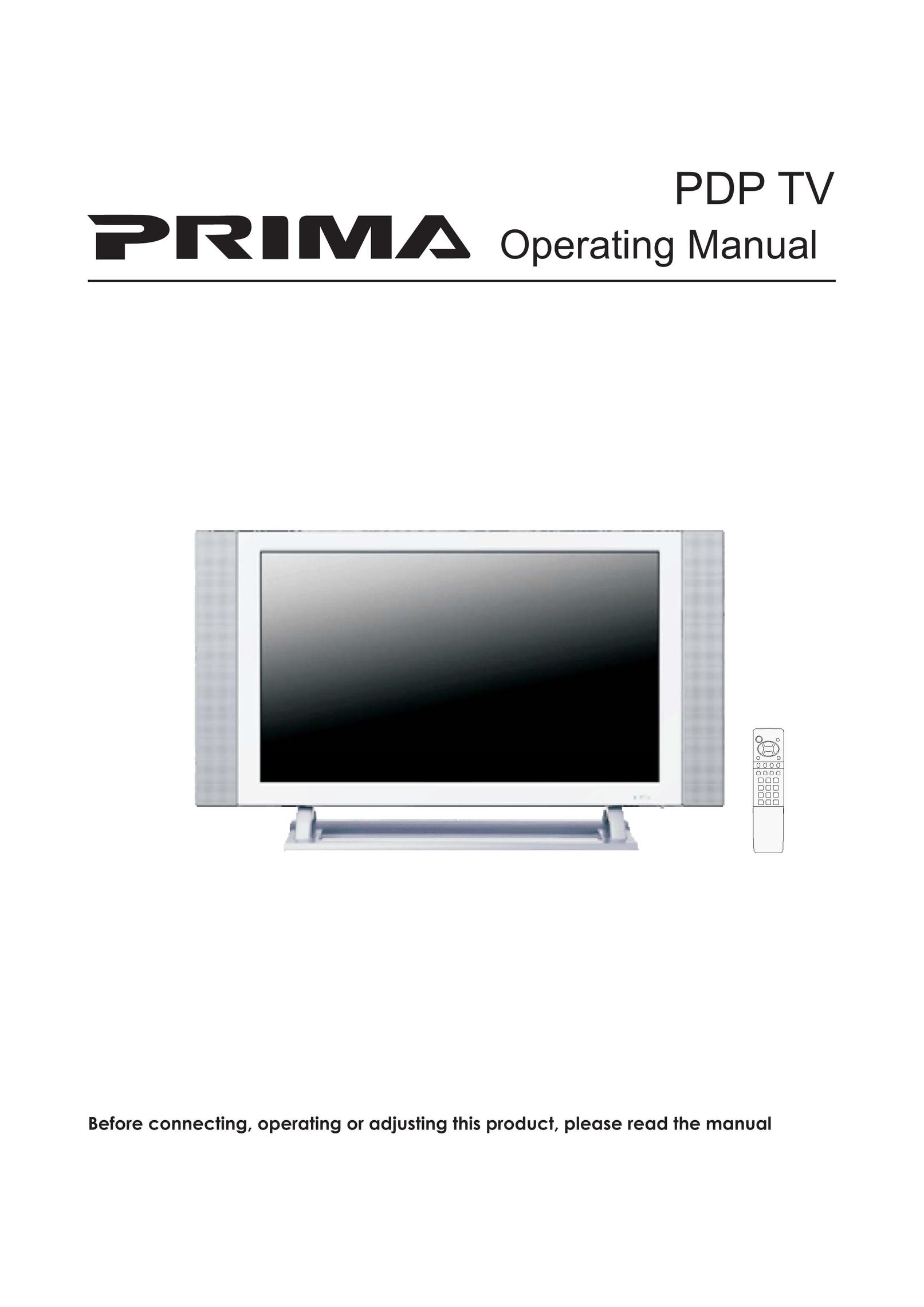 Primate Systems PDP TV Flat Panel Television User Manual