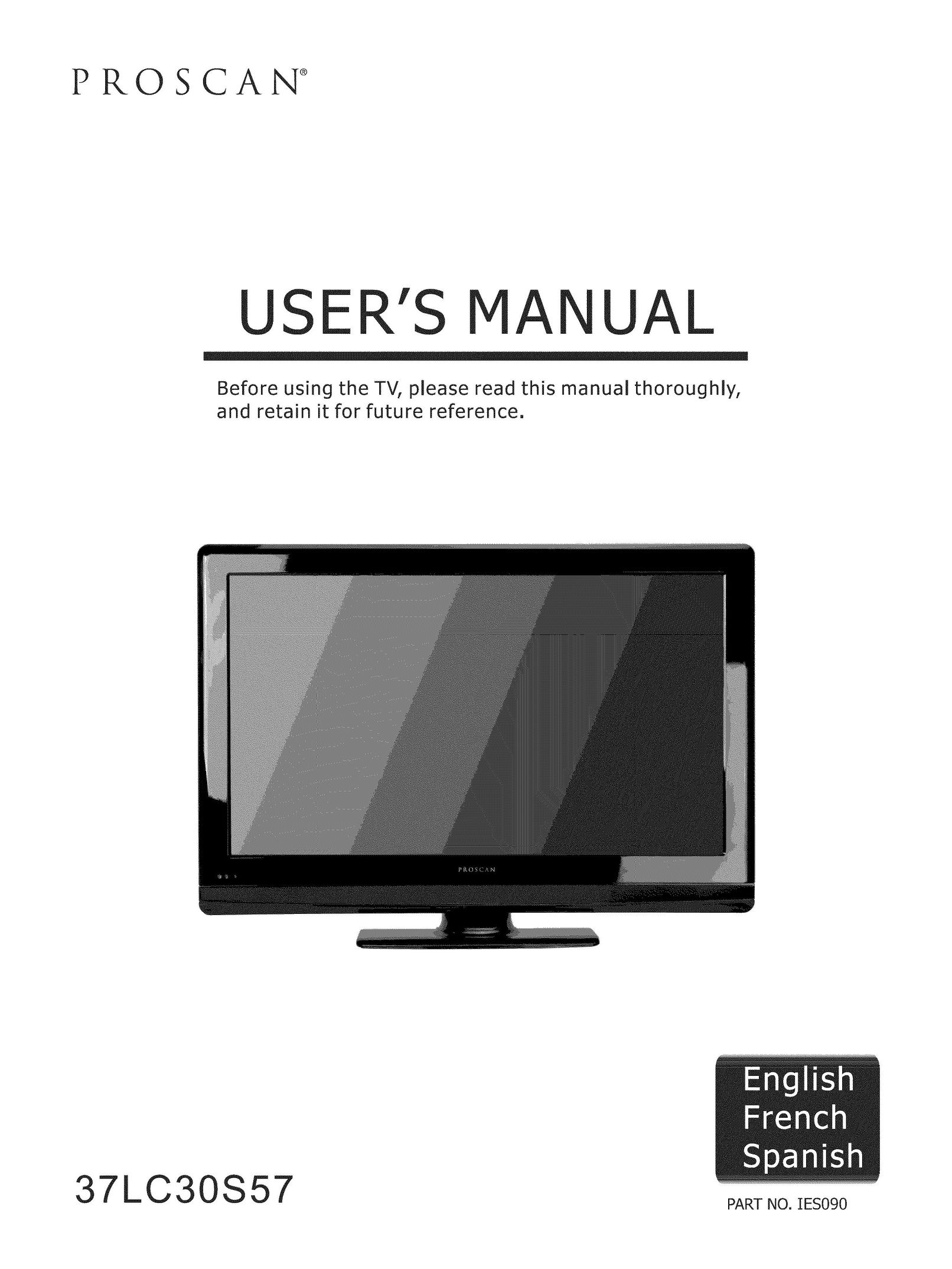 ProScan 37LC30S57 Flat Panel Television User Manual