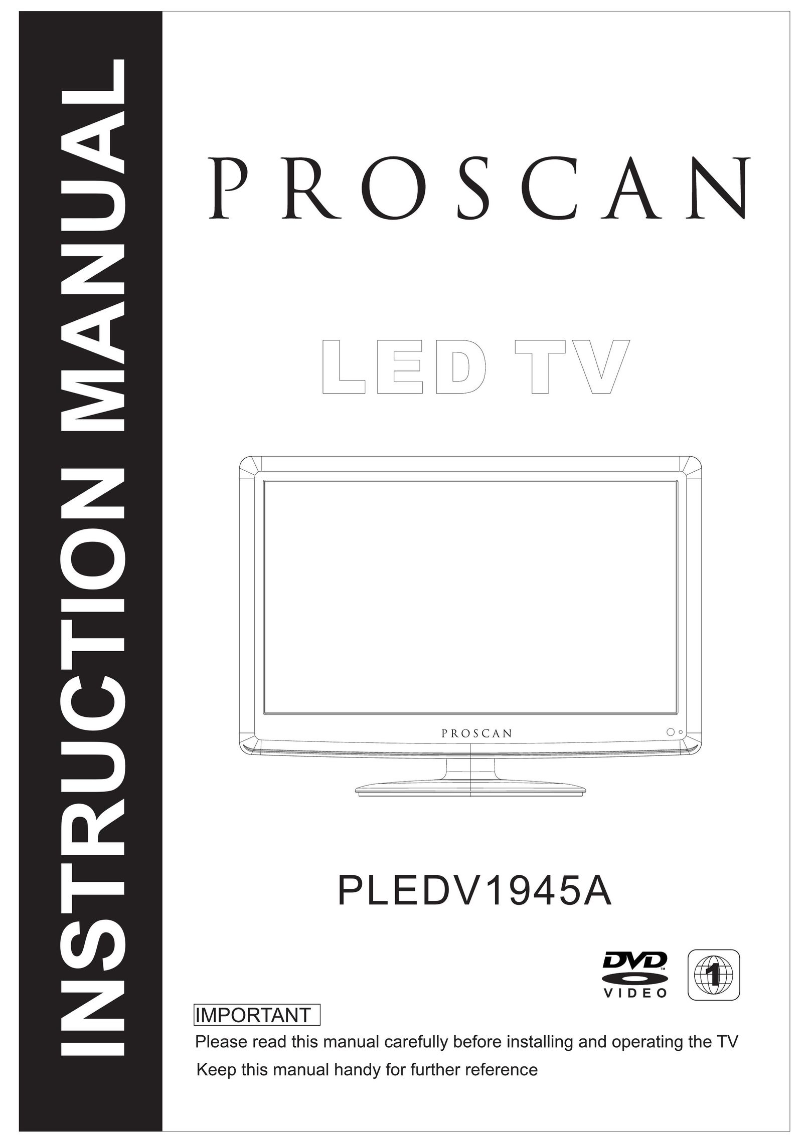 ProScan PLEDV1945A Flat Panel Television User Manual