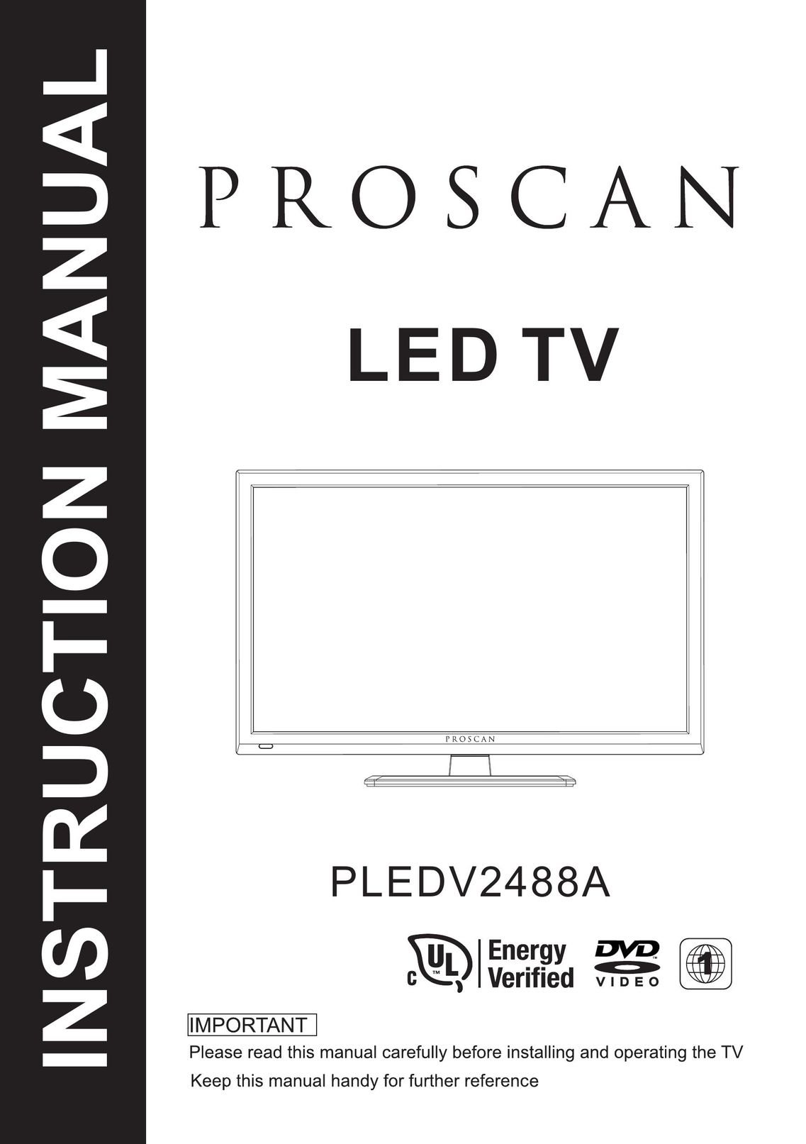 ProScan PLEDV2488A Flat Panel Television User Manual