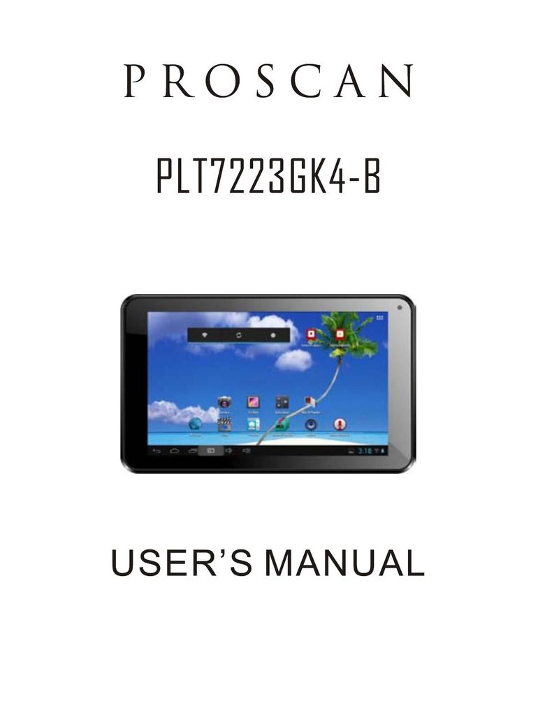 ProScan PLT7223GK4-B Flat Panel Television User Manual