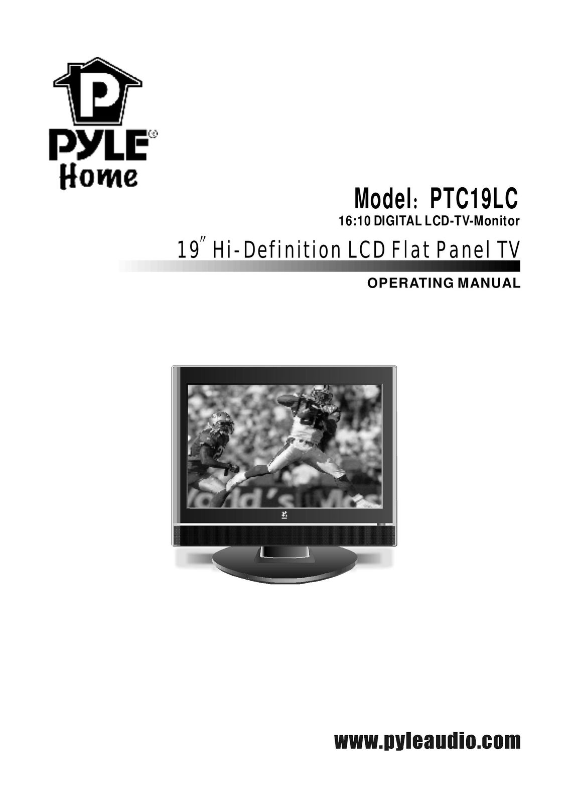 PYLE Audio PTC19LC Flat Panel Television User Manual