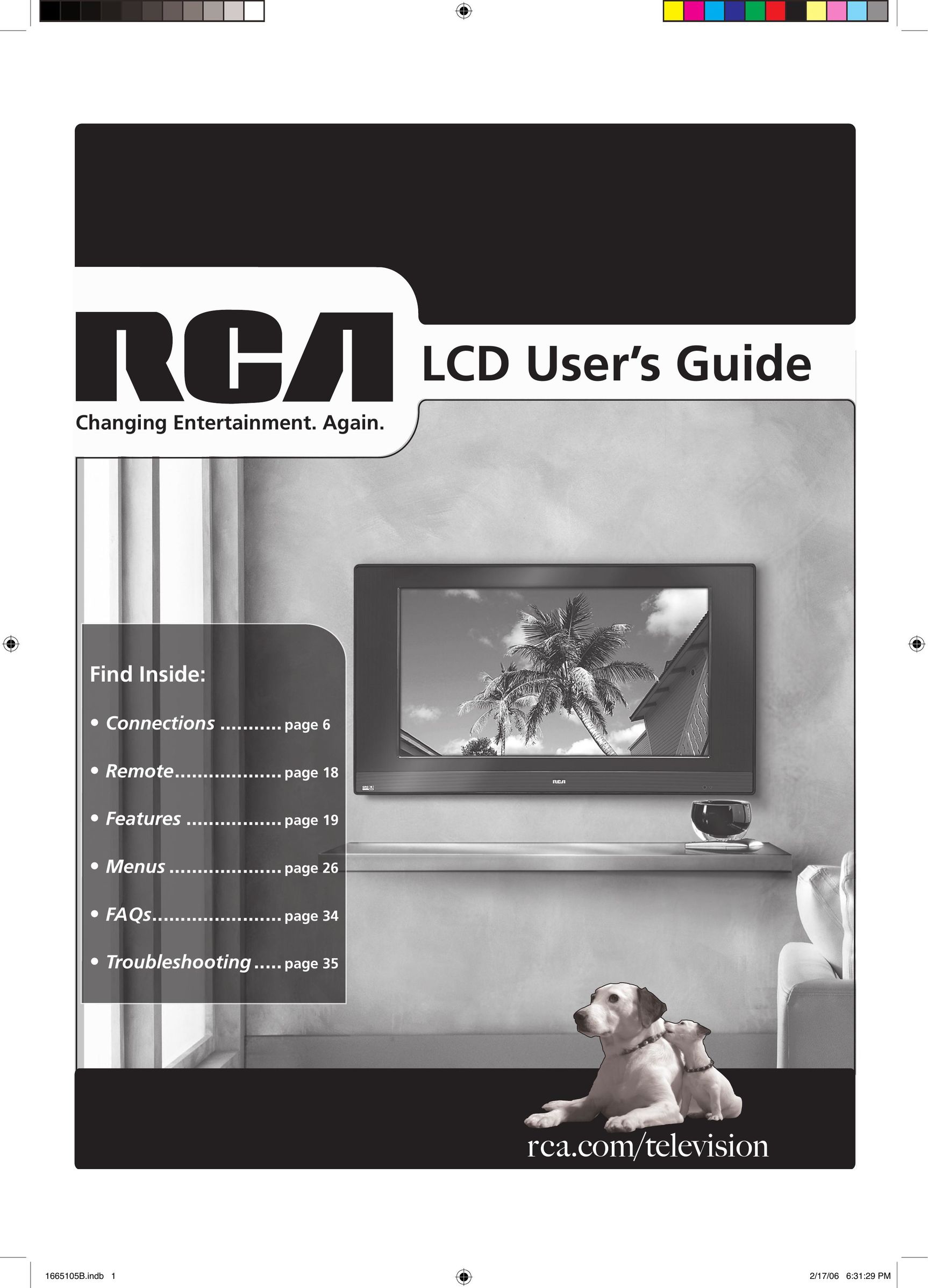 RCA 1665105B Flat Panel Television User Manual