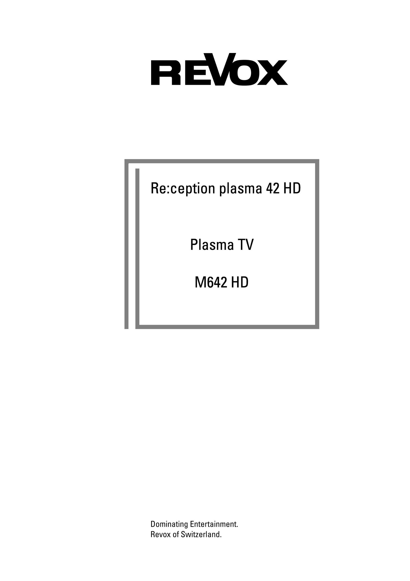 Revox M642 HD Flat Panel Television User Manual