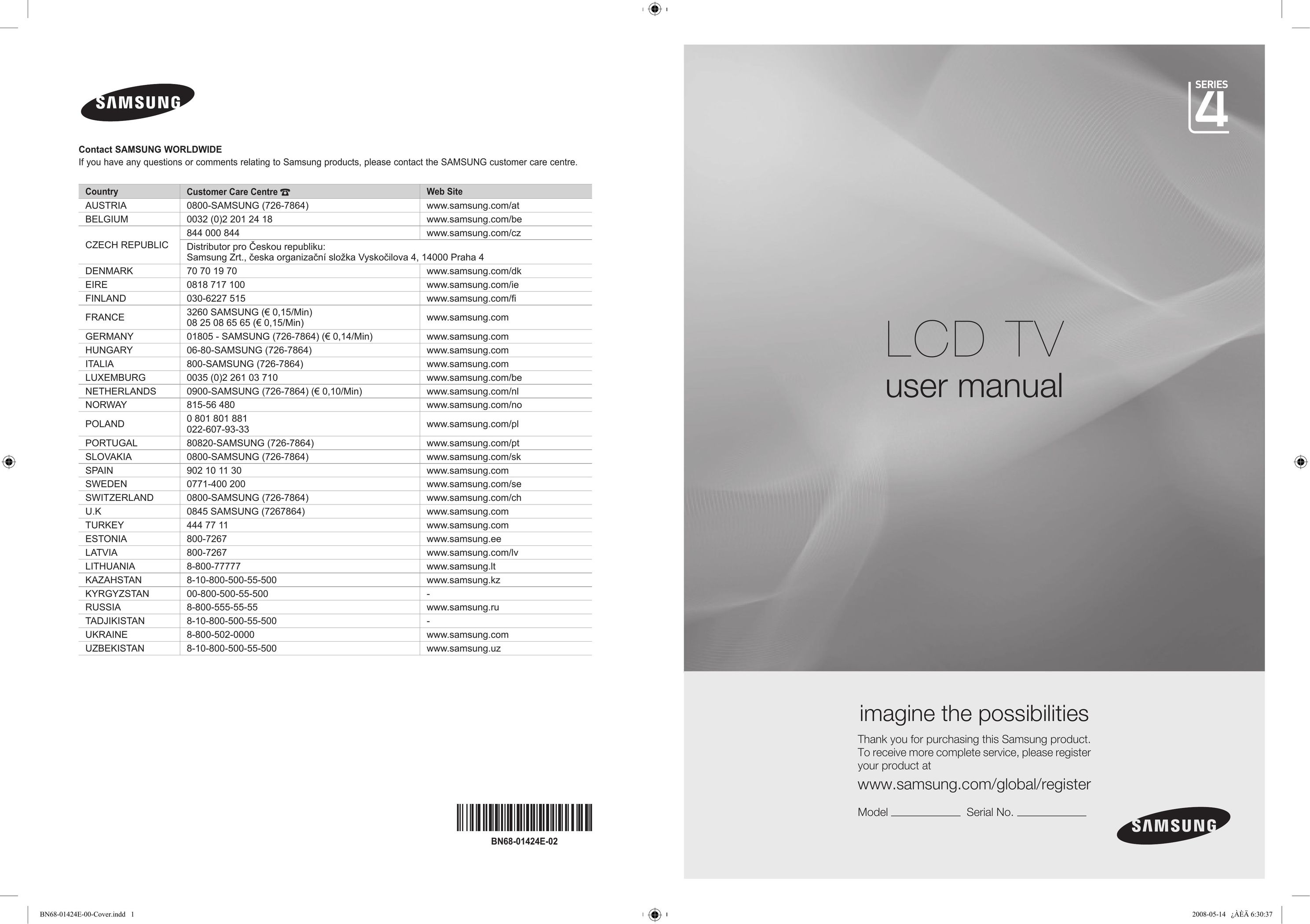 Samsung 4 Series Flat Panel Television User Manual