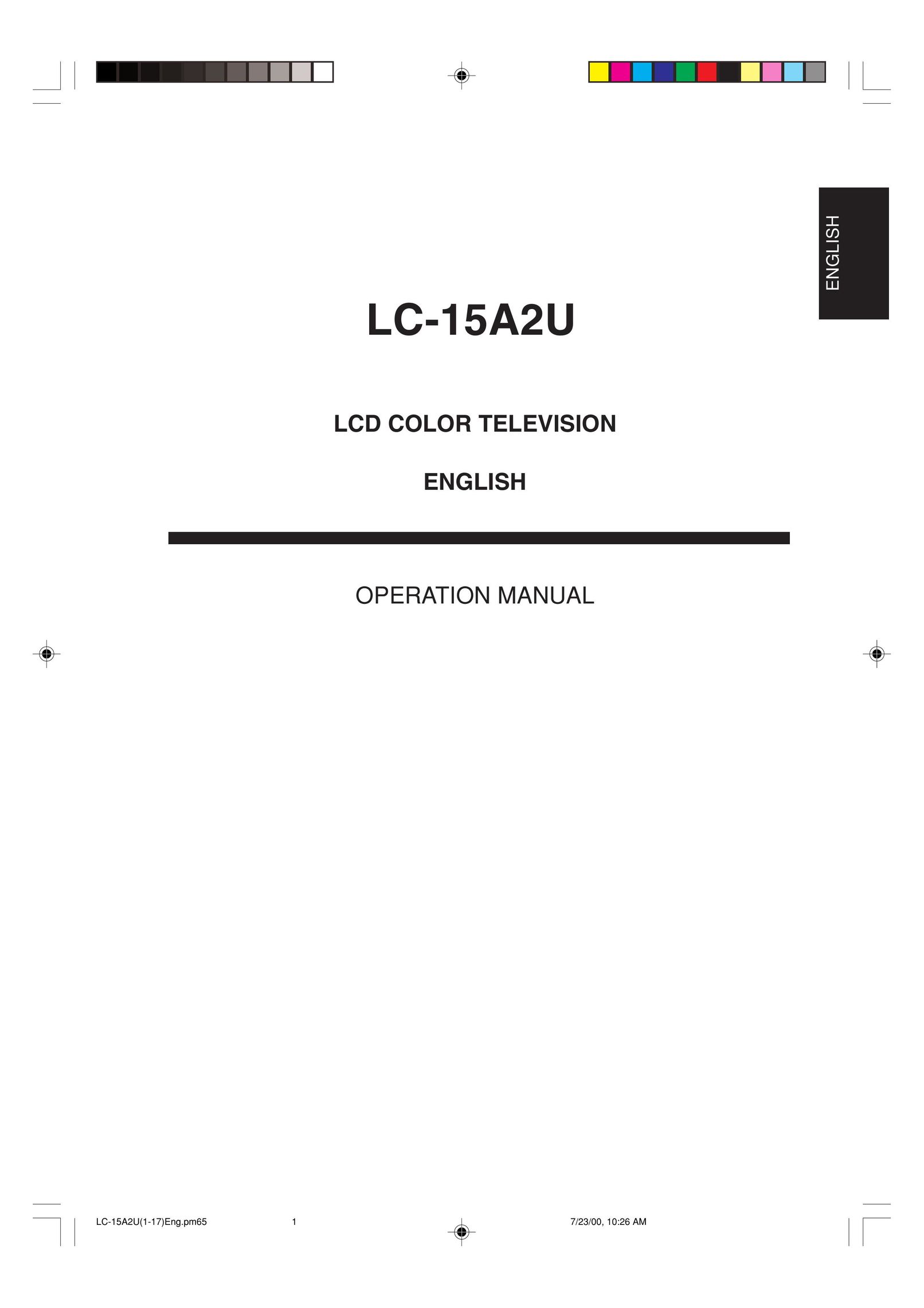Sharp LC 15A2U Flat Panel Television User Manual