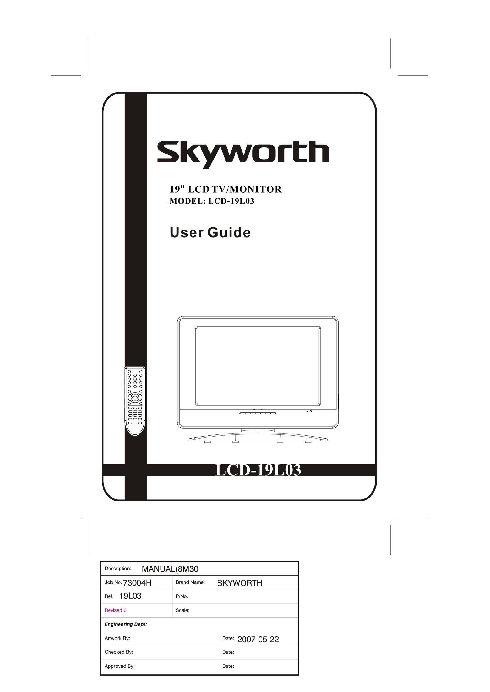 Skyworks LCD-19L03 Flat Panel Television User Manual