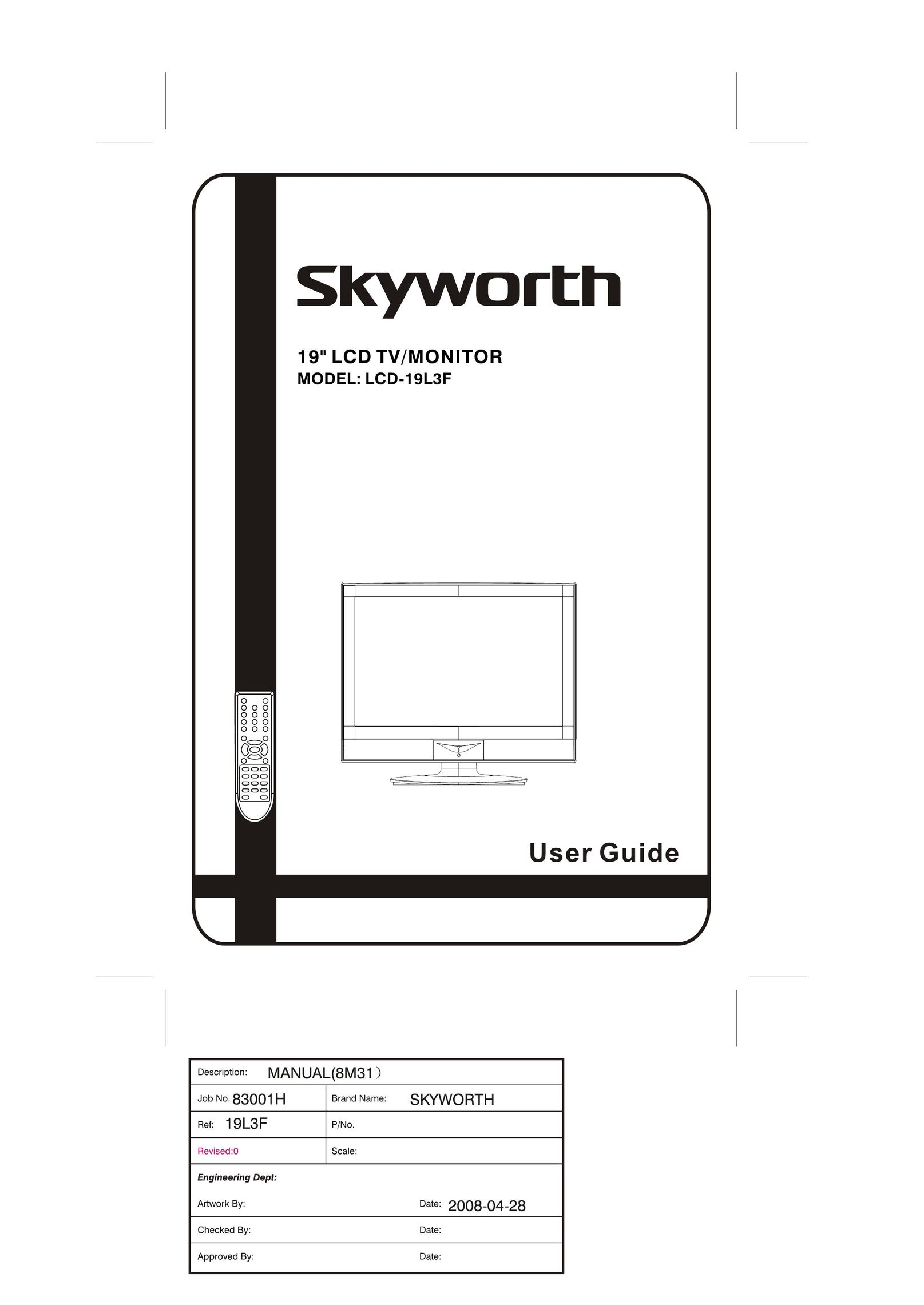 Skyworth LCD-19L3F Flat Panel Television User Manual