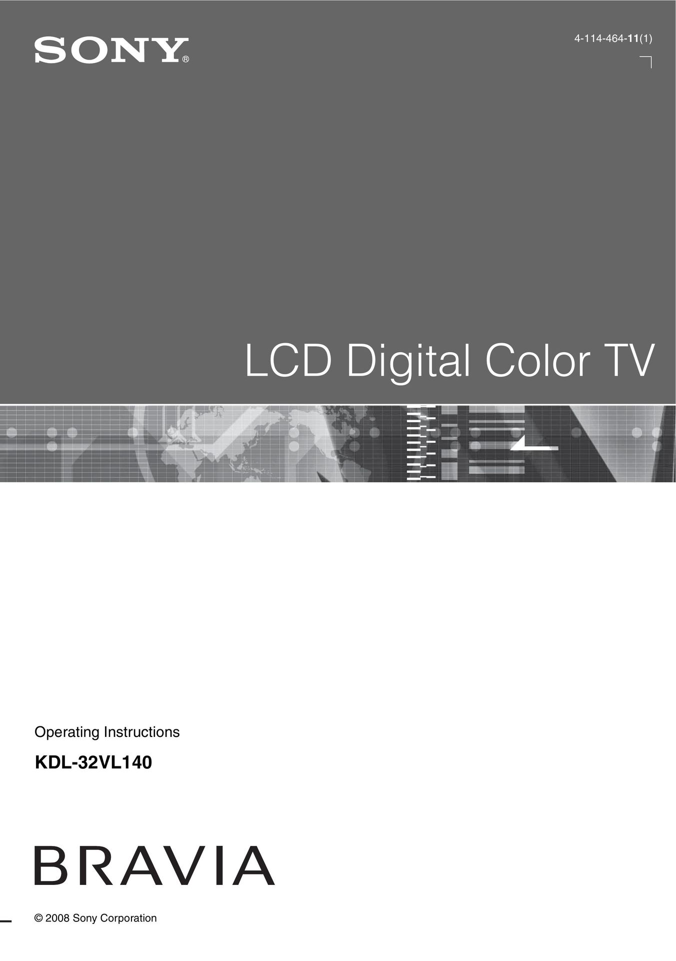 Sony 4-114-464-11(1) Flat Panel Television User Manual