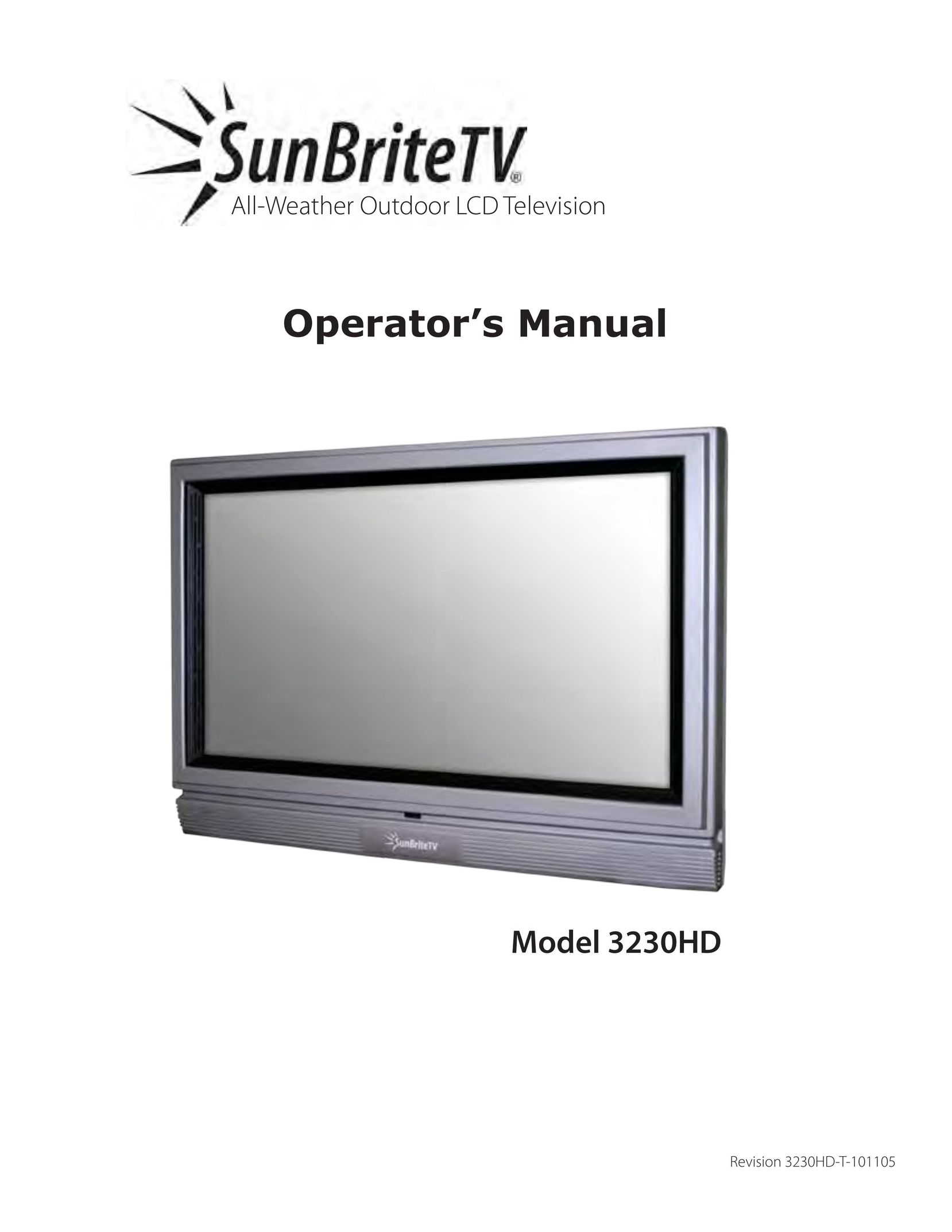 SunBriteTV 3230HD Flat Panel Television User Manual