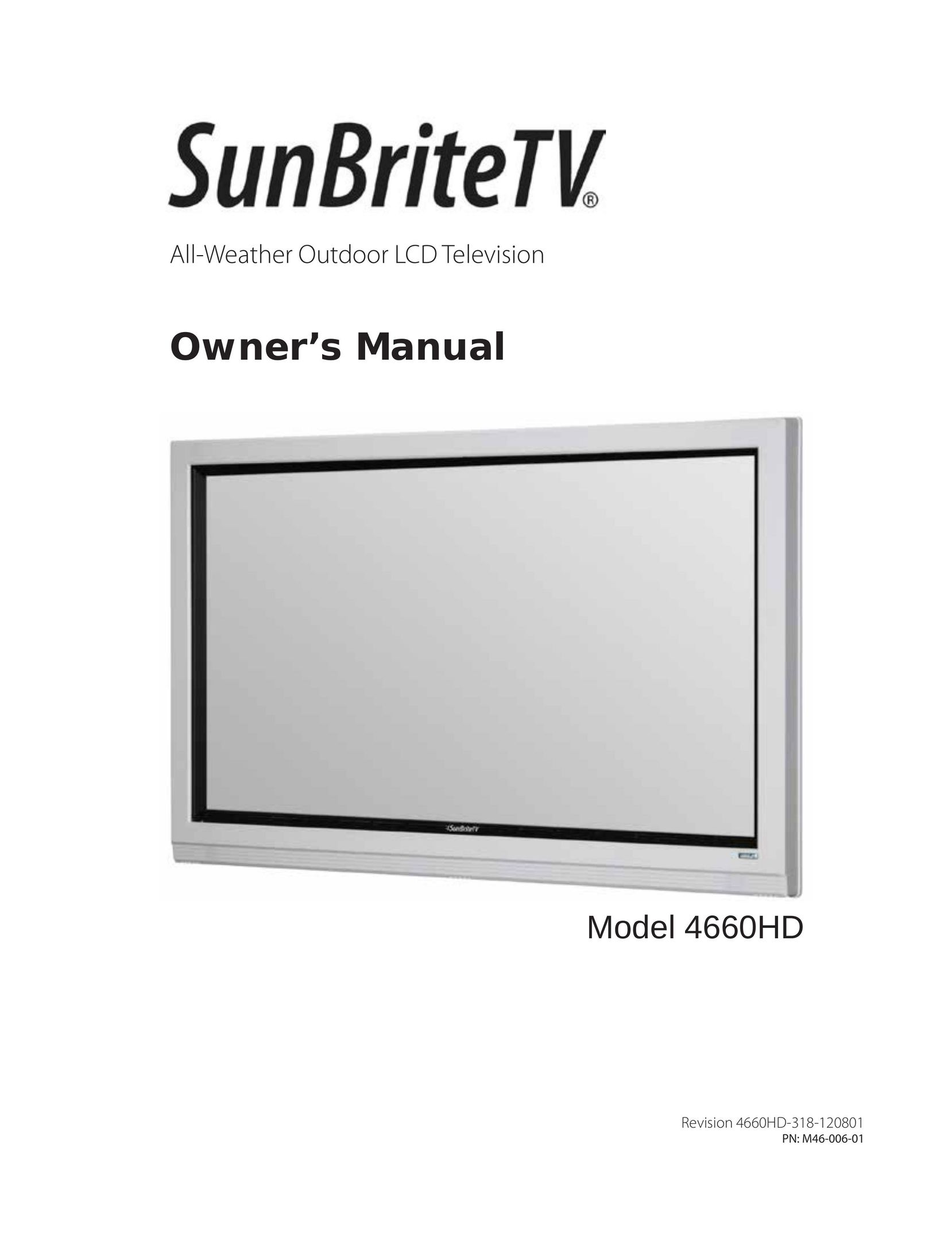 SunBriteTV 4660HD Flat Panel Television User Manual