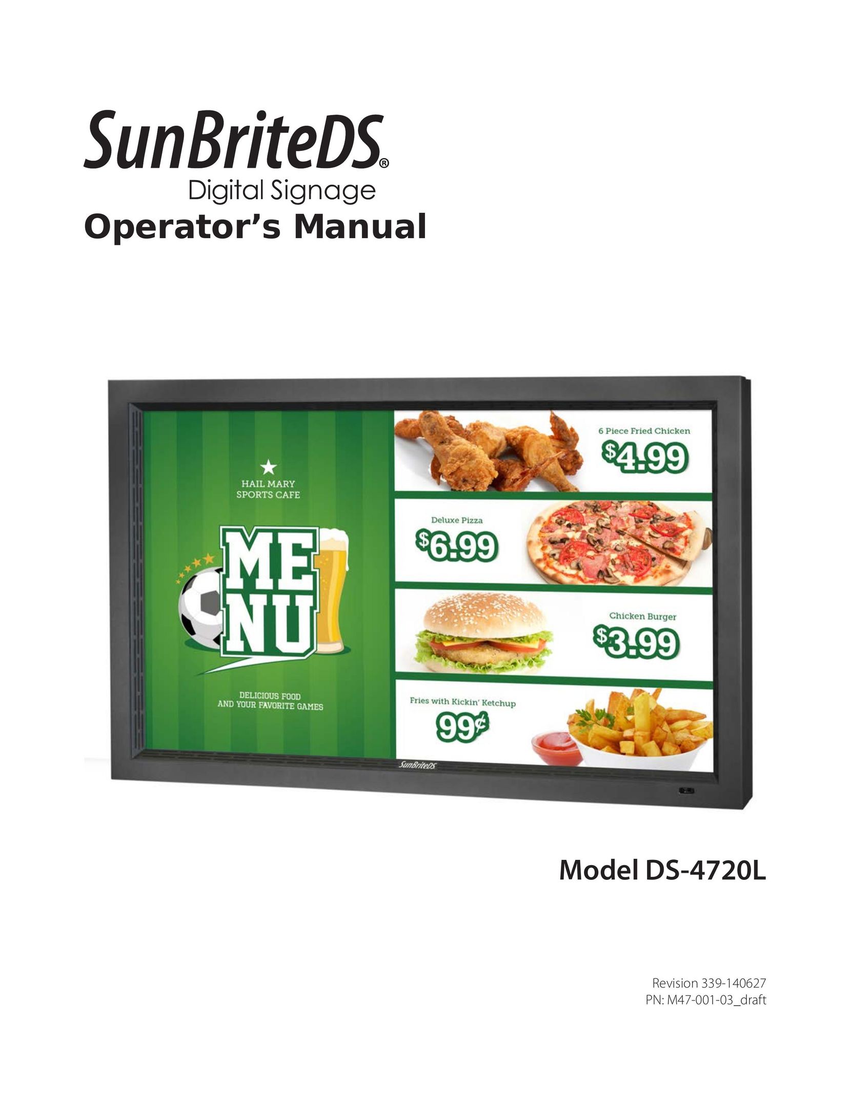 SunBriteTV DS-4720L Flat Panel Television User Manual