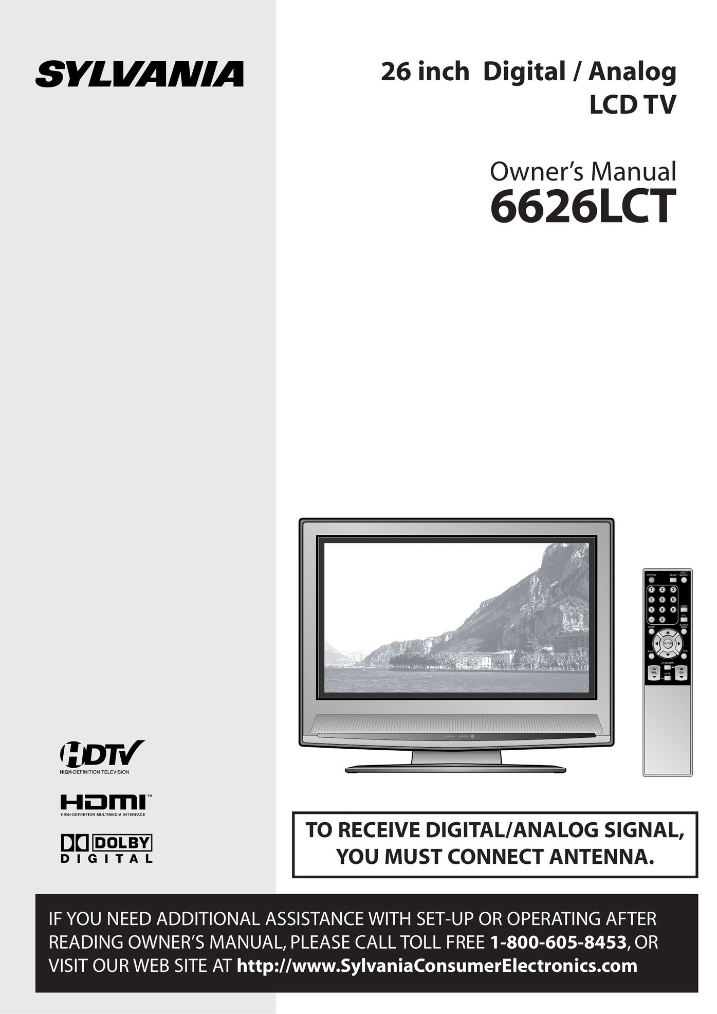Sylvania 6626LCT Flat Panel Television User Manual