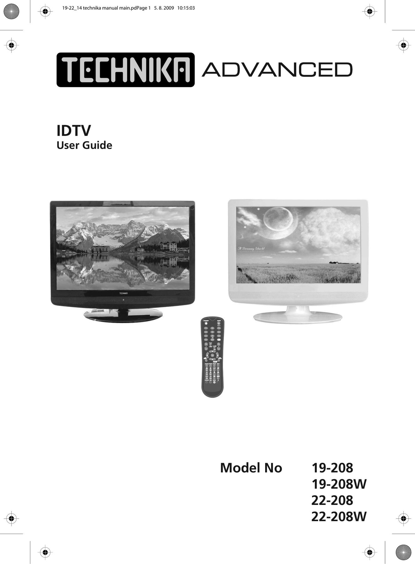Technika 19-208W Flat Panel Television User Manual