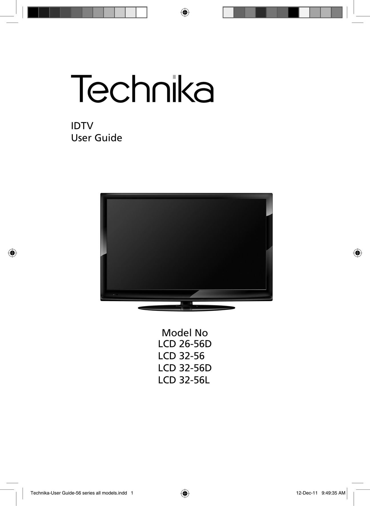Technika LCD 26-56D Flat Panel Television User Manual