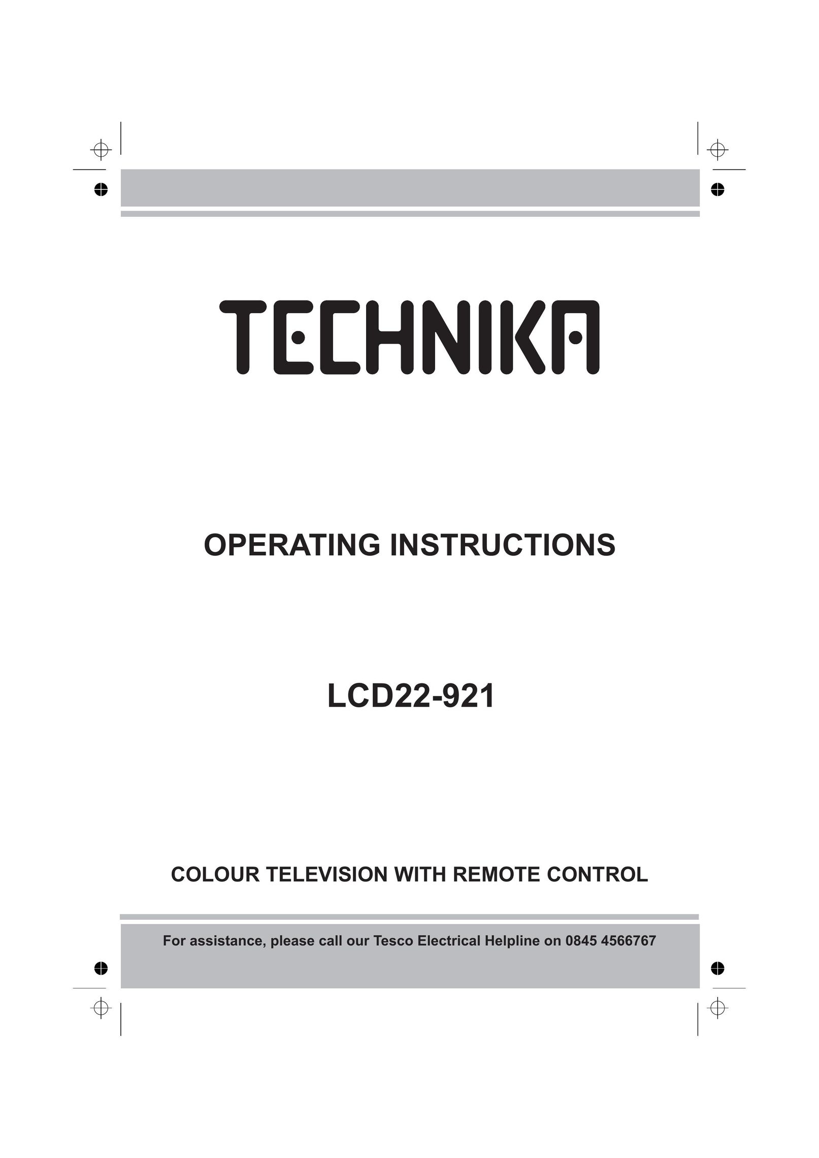 Technika LCD22-921 Flat Panel Television User Manual