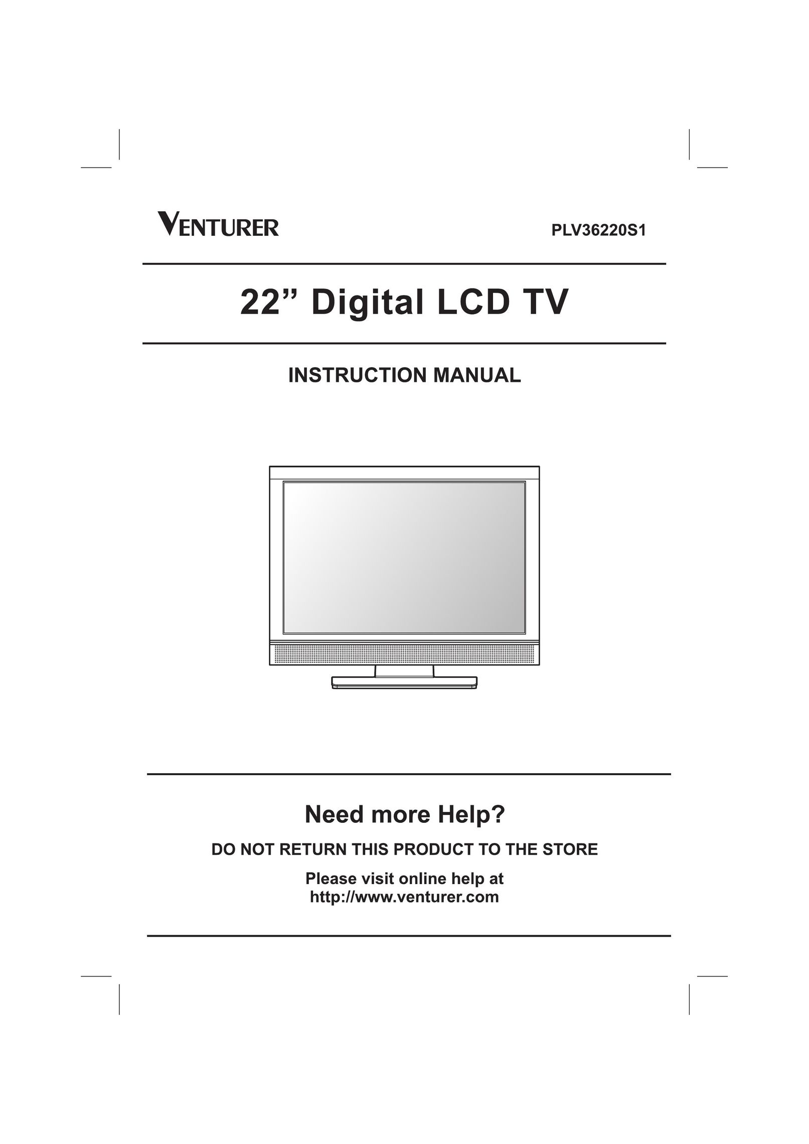 Venturer PLV36220S1 Flat Panel Television User Manual