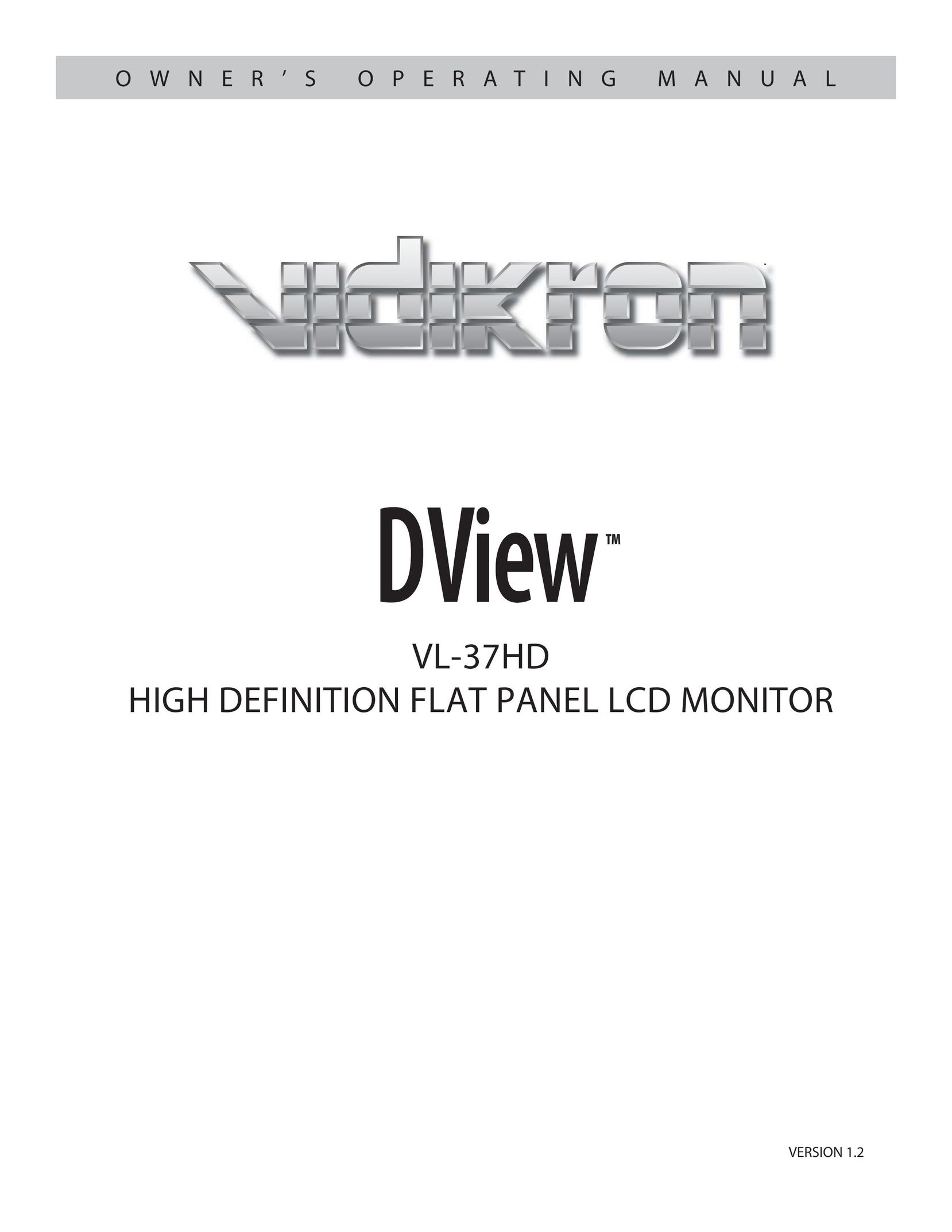 Vidikron VL-37 Flat Panel Television User Manual