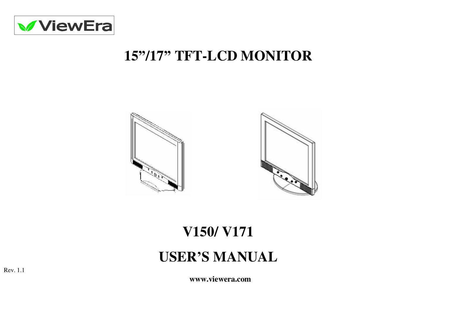ViewEra V171 Flat Panel Television User Manual