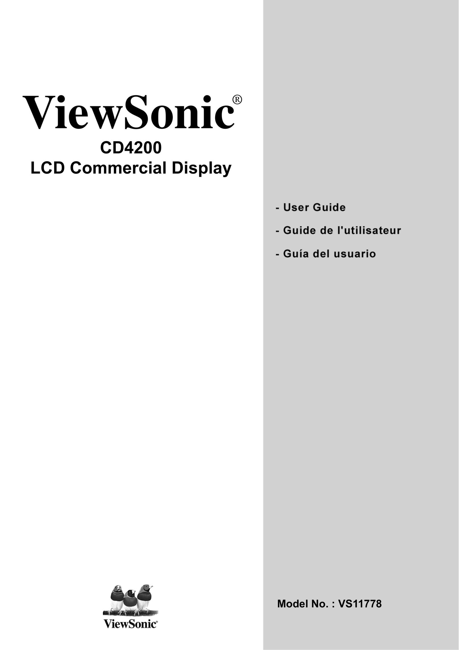 ViewSonic CD4200 Flat Panel Television User Manual