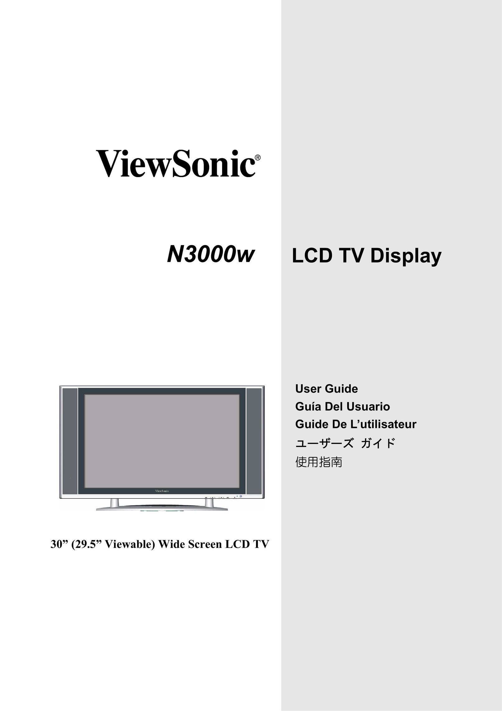 ViewSonic N3000w Flat Panel Television User Manual