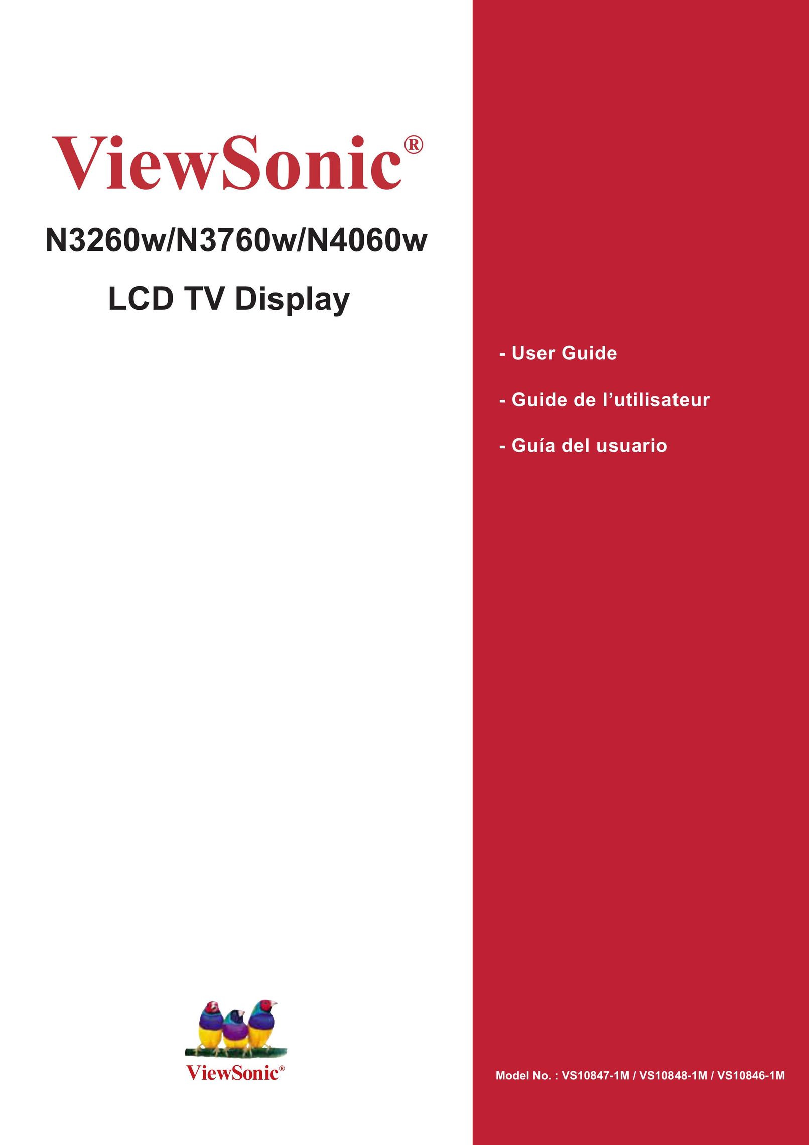 ViewSonic N3260W Flat Panel Television User Manual