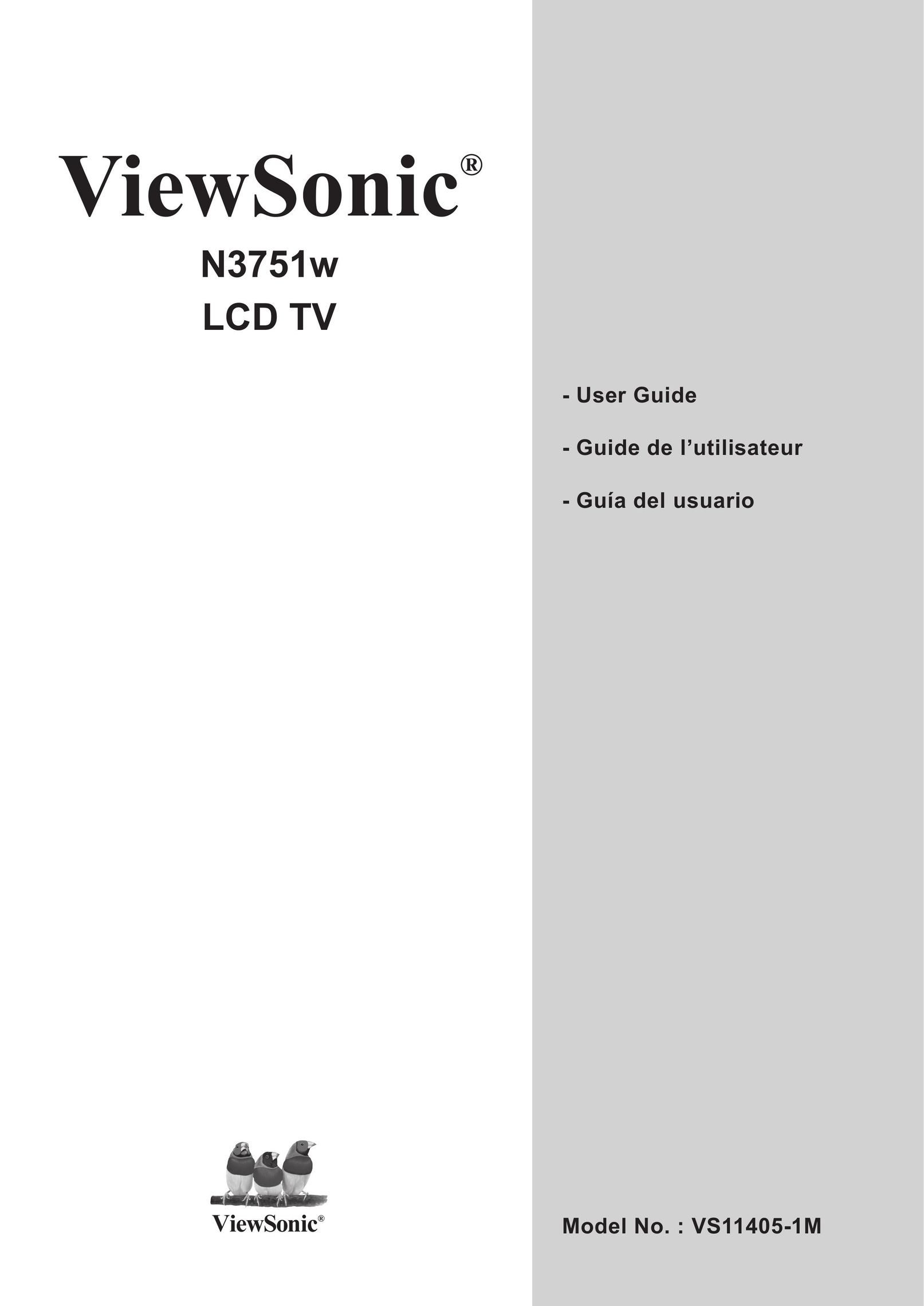 ViewSonic N3751W Flat Panel Television User Manual