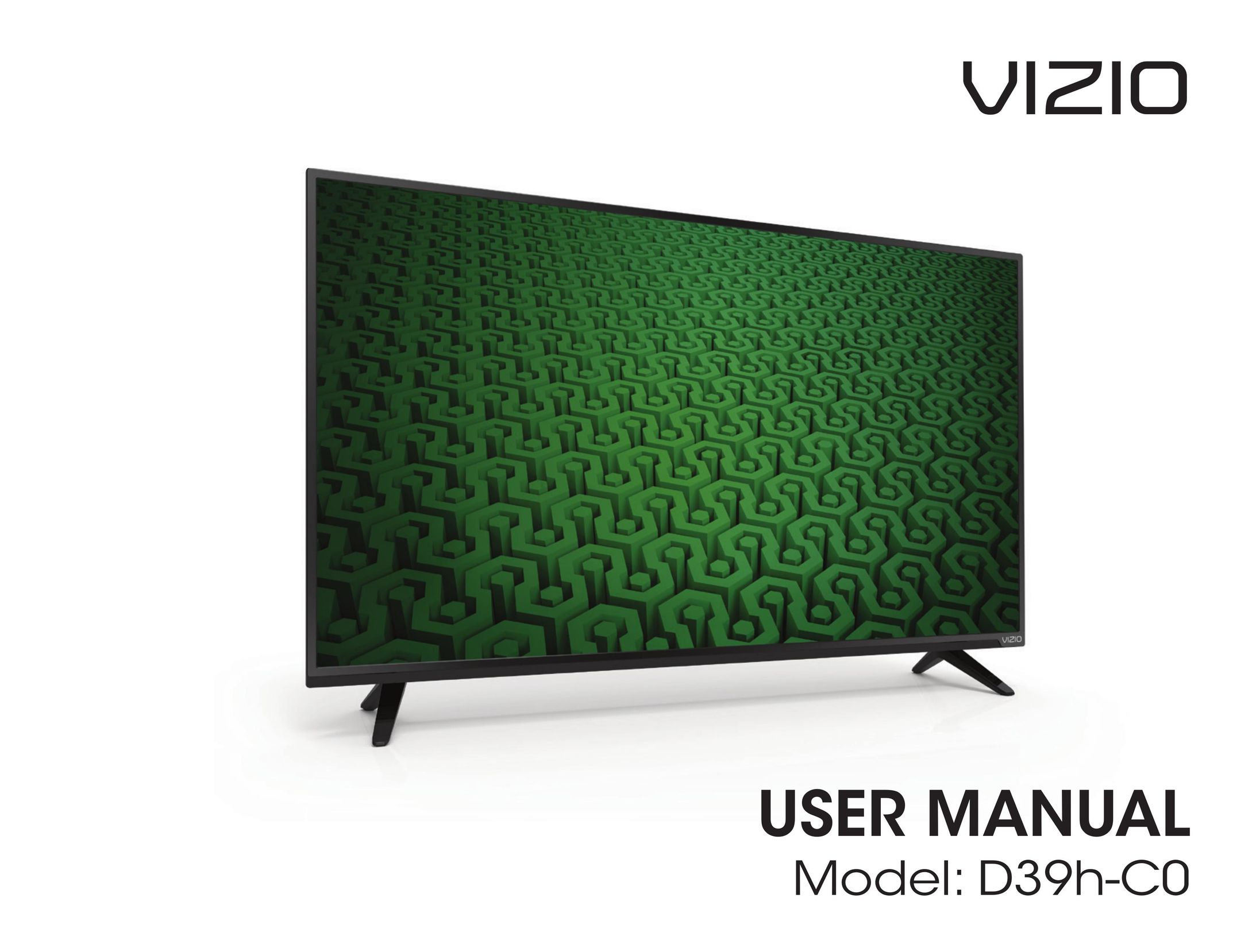 Vizio D39h-C0 Flat Panel Television User Manual