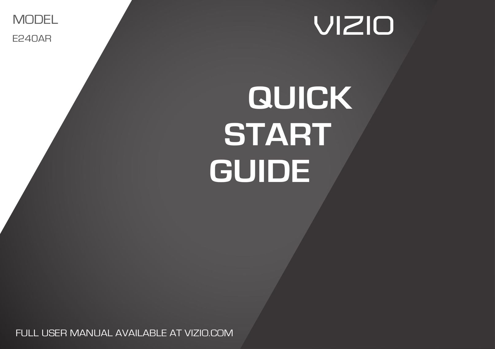 Vizio E240AR Flat Panel Television User Manual
