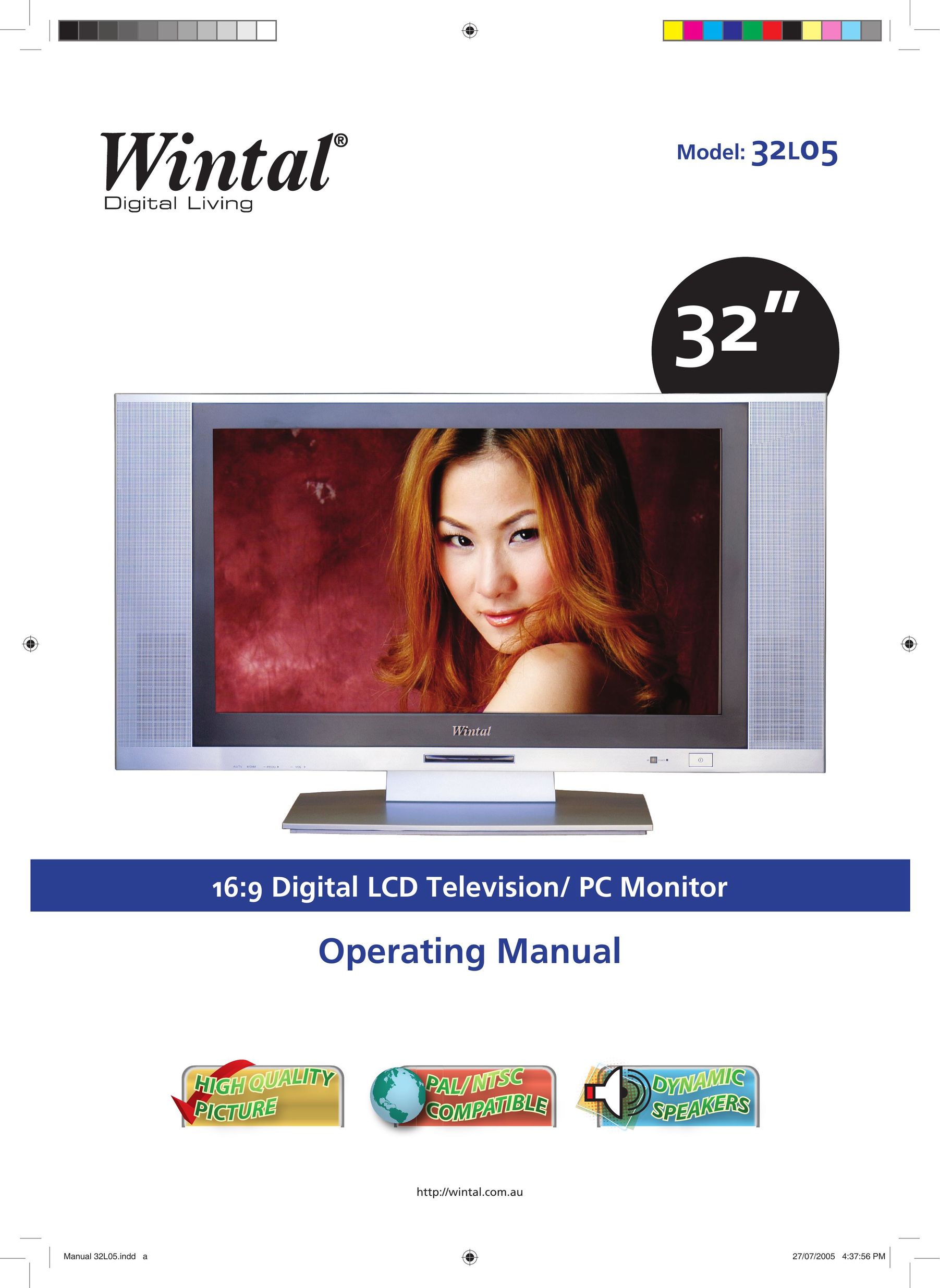 Wintal 32L05 Flat Panel Television User Manual