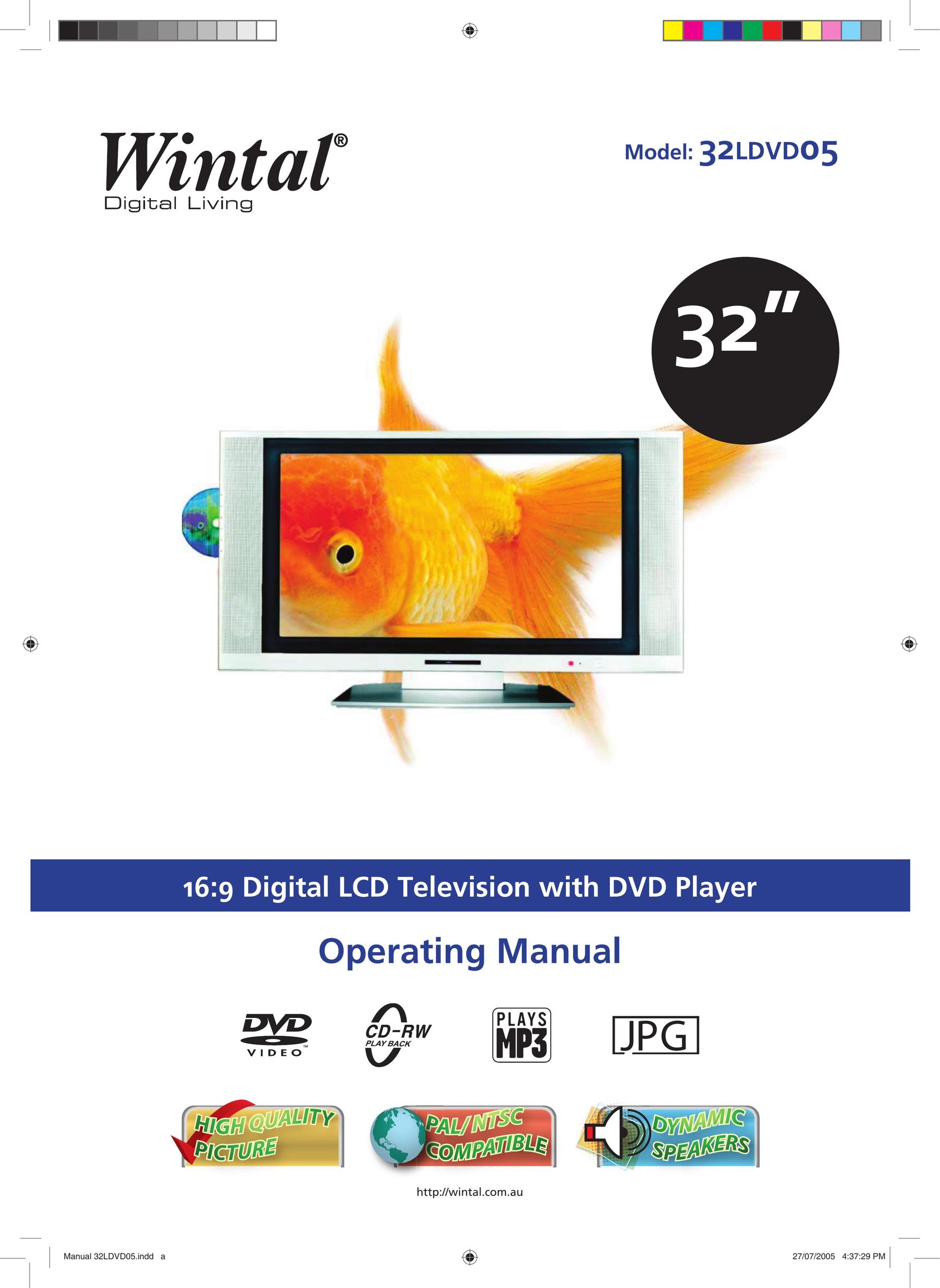 Wintal 32LDVD05 Flat Panel Television User Manual