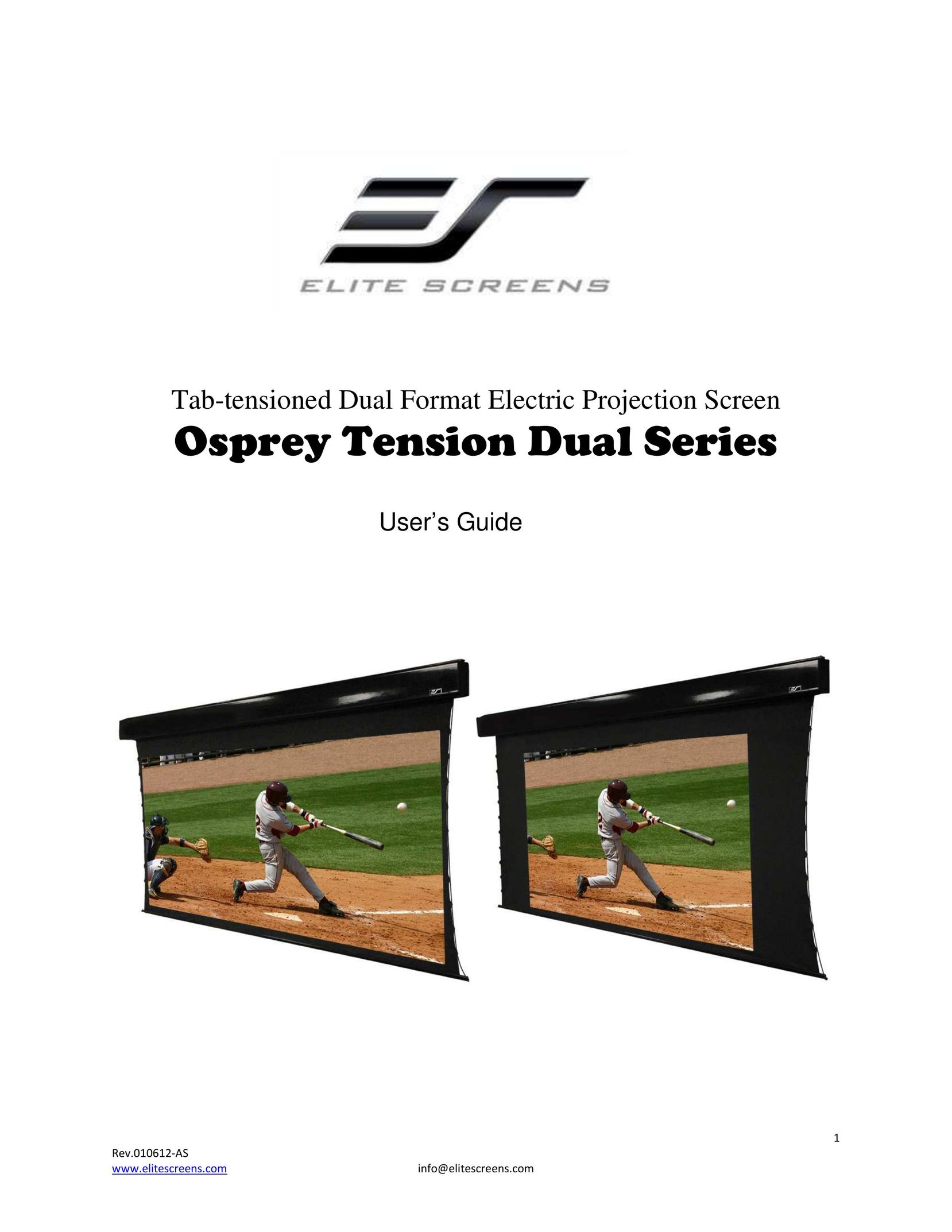Elite Screens Osprey Tension Home Theater Screen User Manual