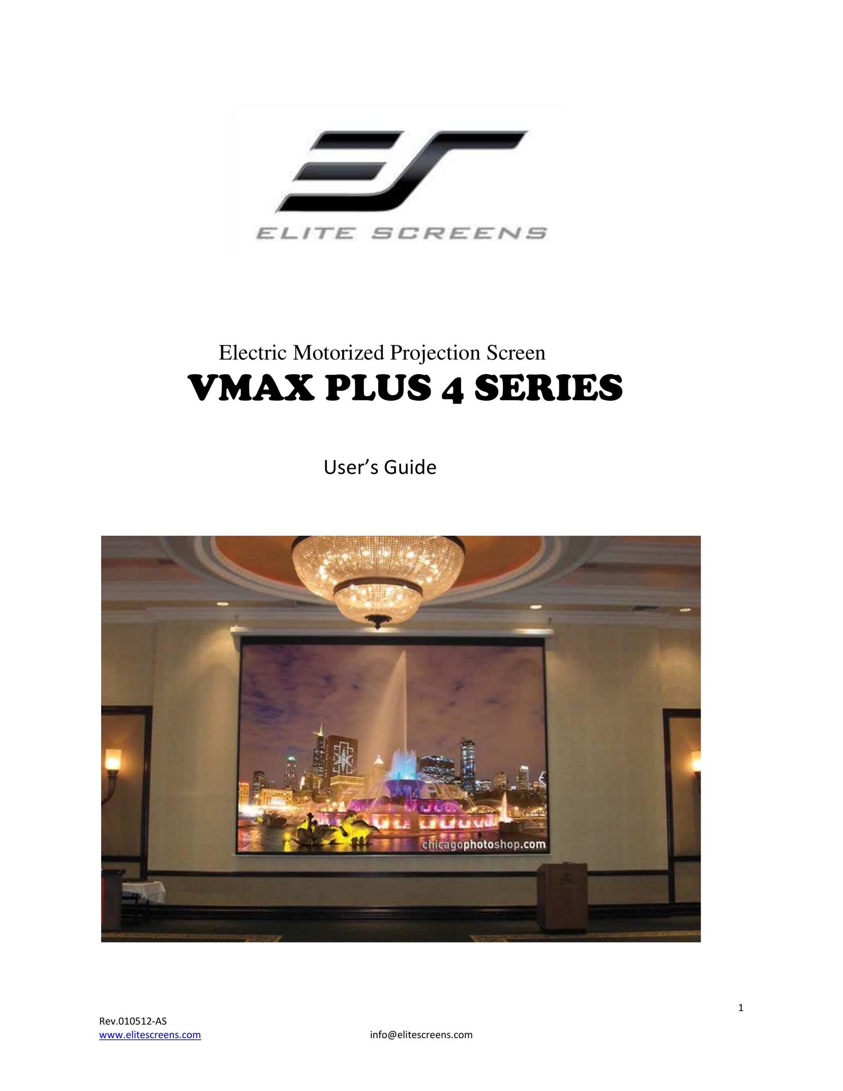 Elite Screens Vmax Plus 4 Home Theater Screen User Manual