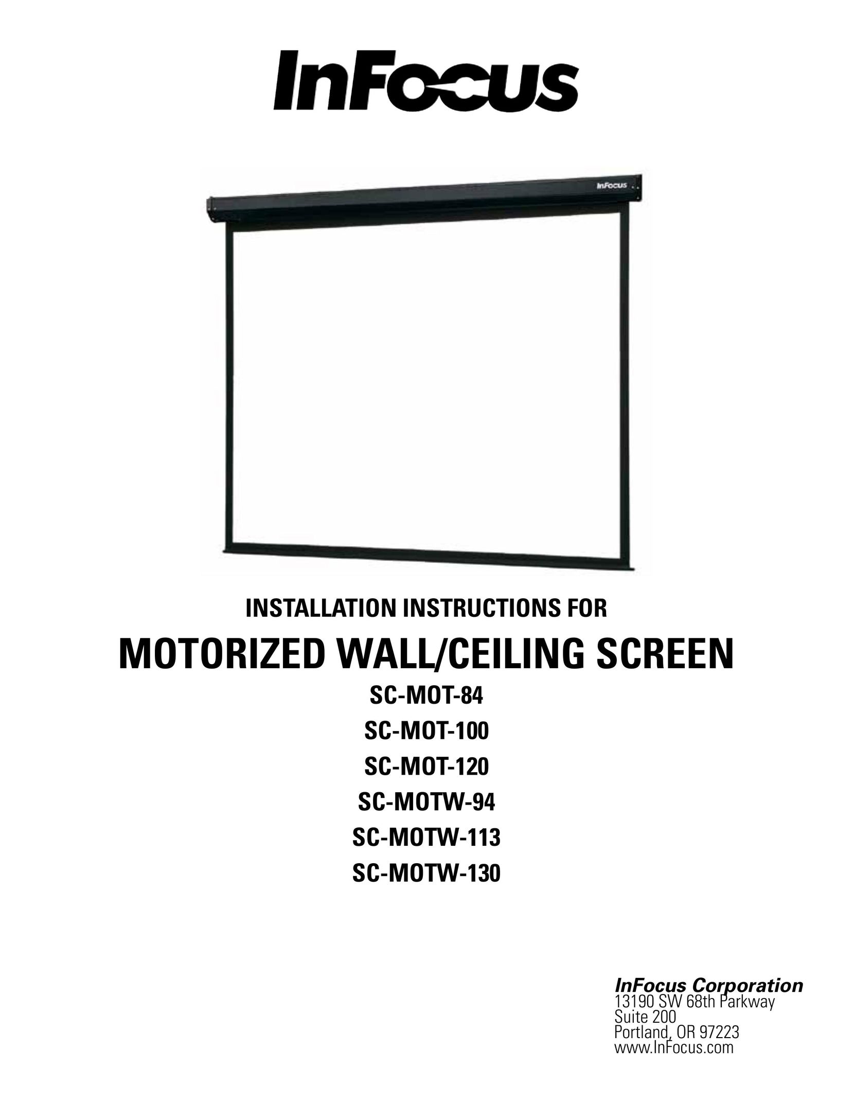 InFocus SC-MOT-120 Home Theater Screen User Manual