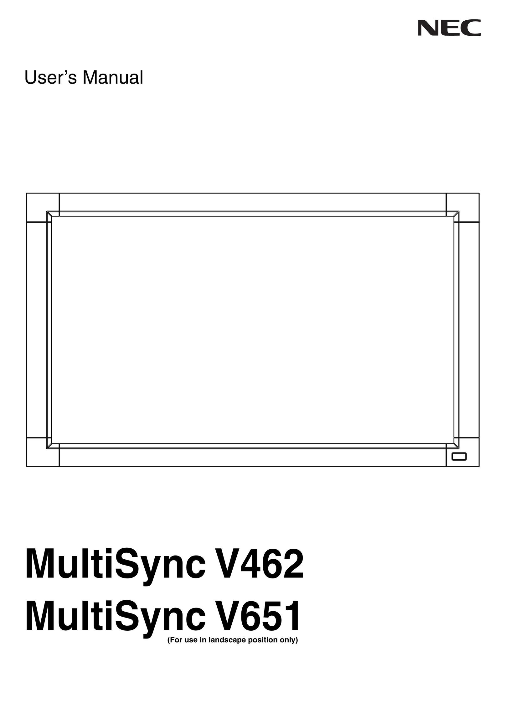 NEC V651 Home Theater Screen User Manual
