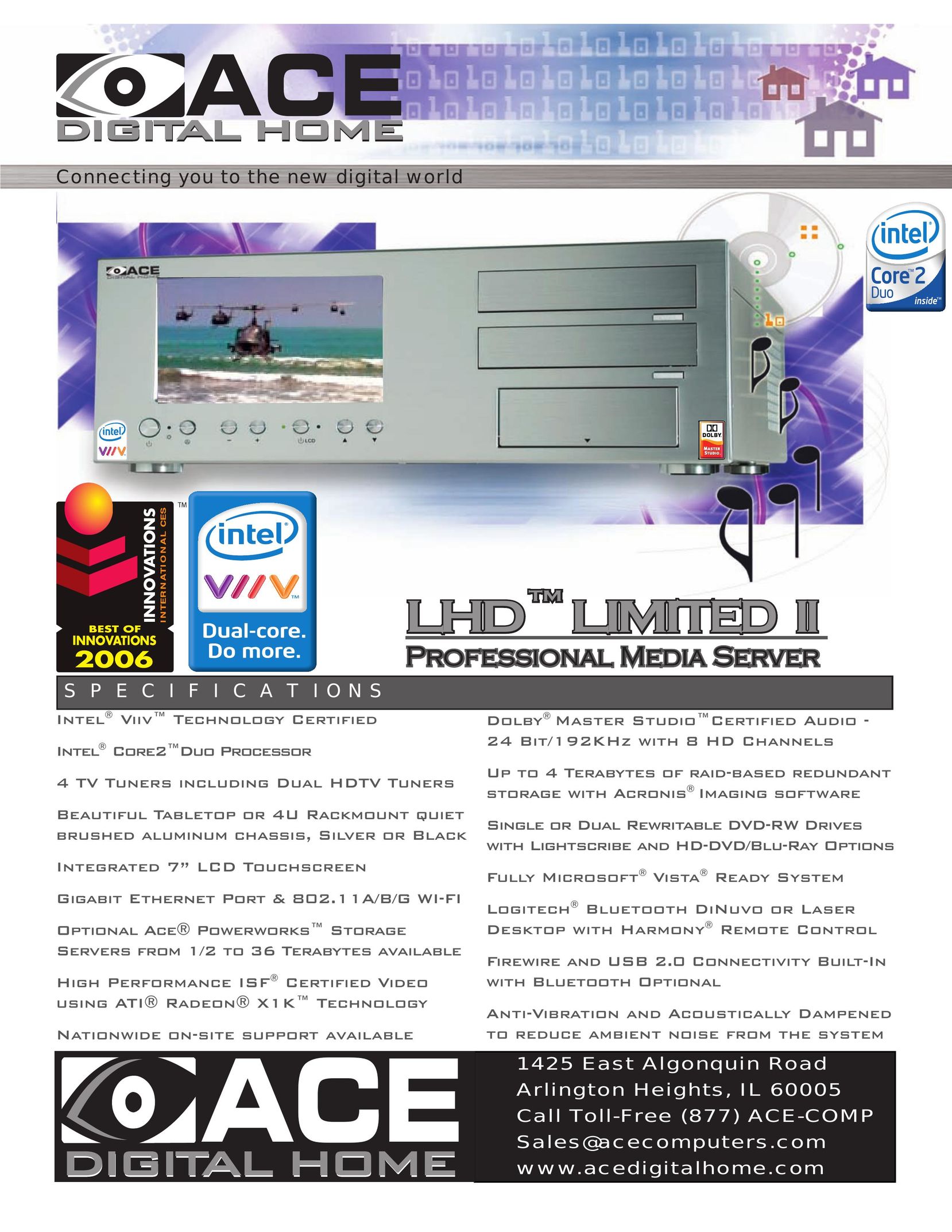 Ace LHD LIMITED II Home Theater Server User Manual
