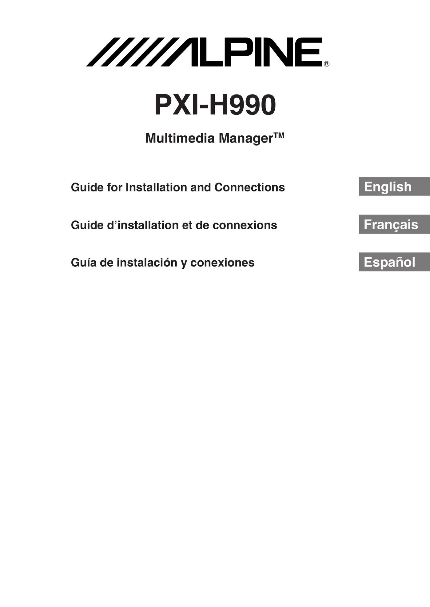 Alpine PXI-H990 Home Theater Server User Manual