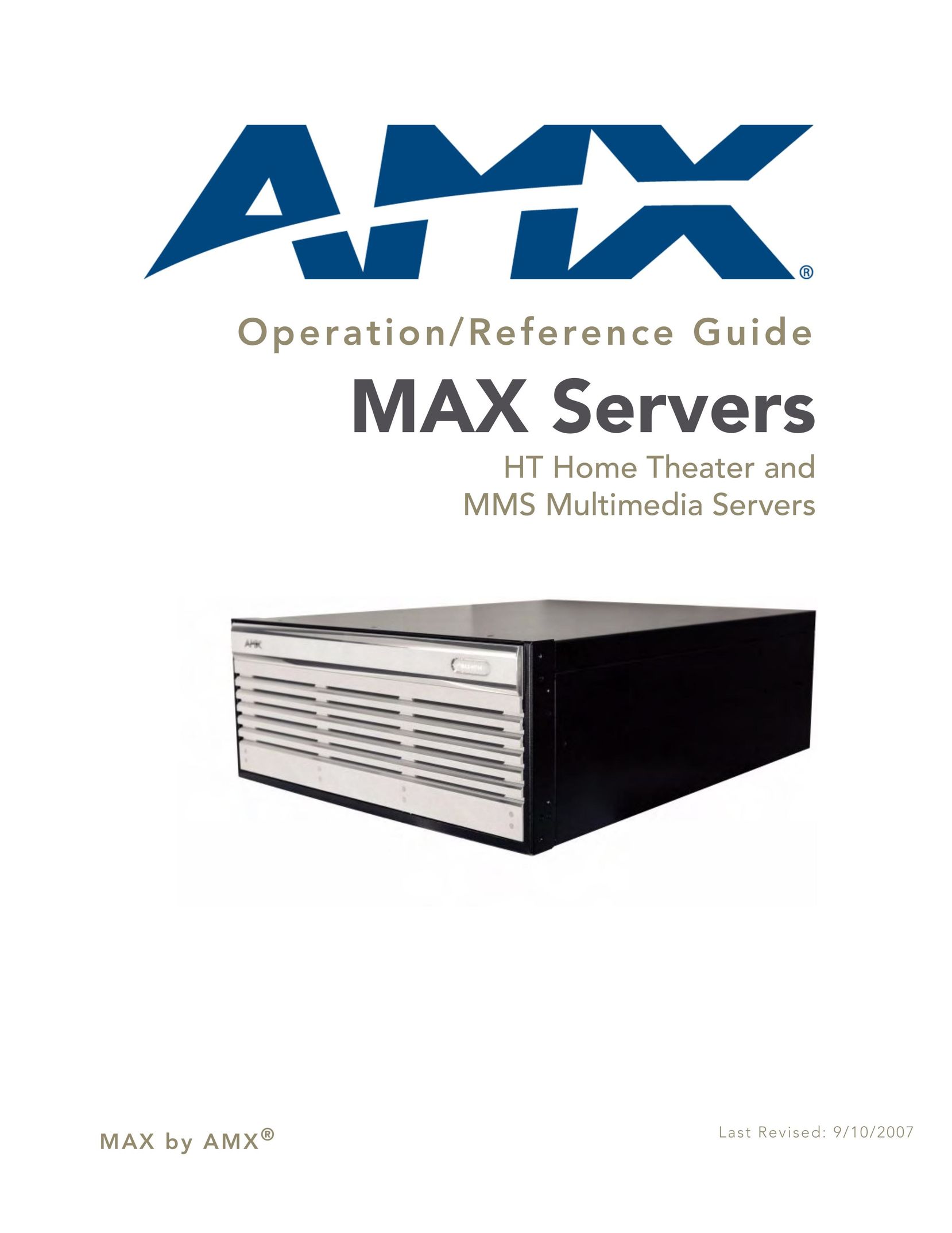 AMX MAX Servers Home Theater Server User Manual