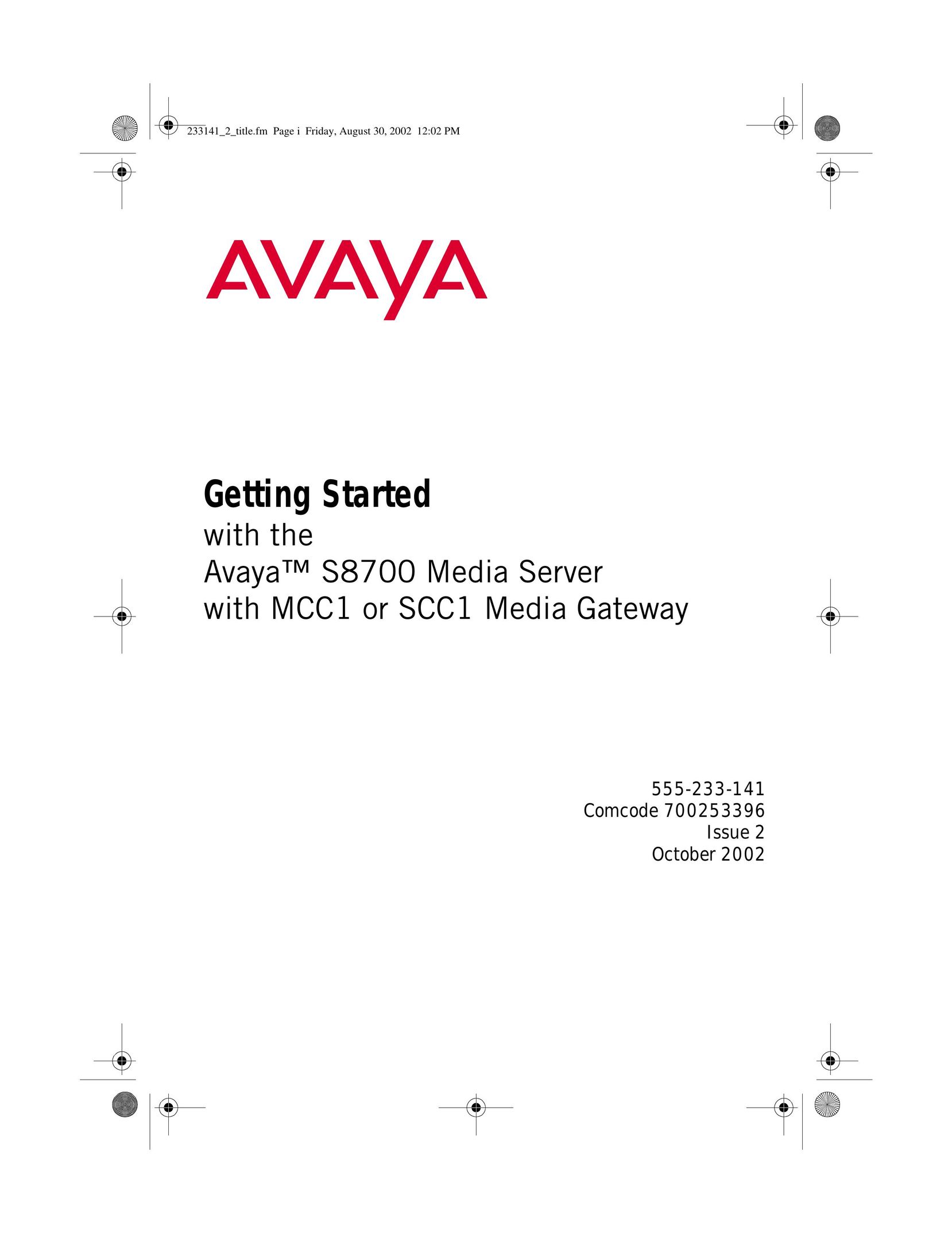 Avaya S8700 Home Theater Server User Manual