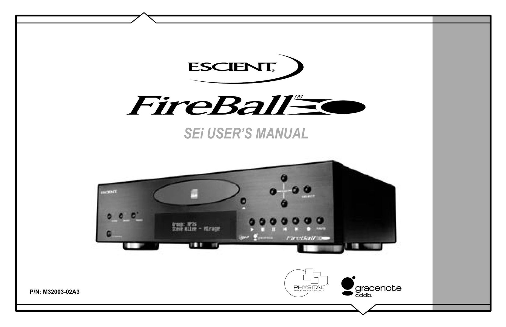 Escient FireBall Media Management system Home Theater Server User Manual