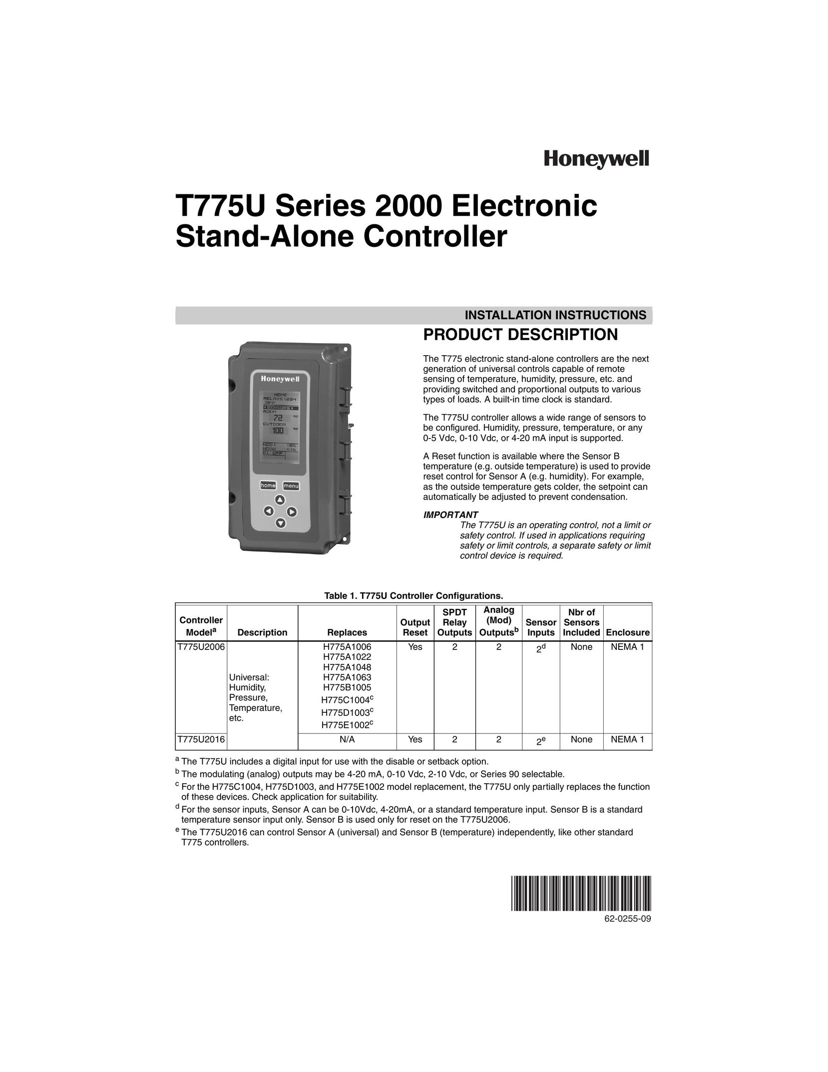 Honeywell T755U Home Theater Server User Manual