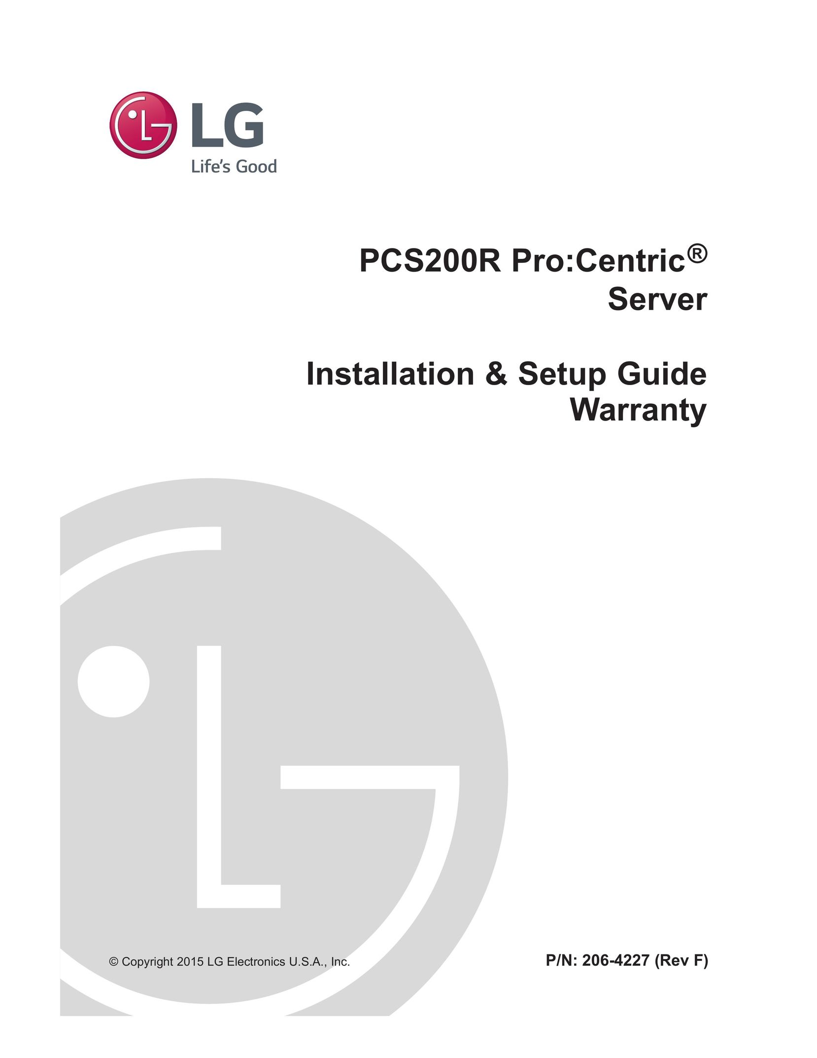 LG Electronics PCS200R Home Theater Server User Manual