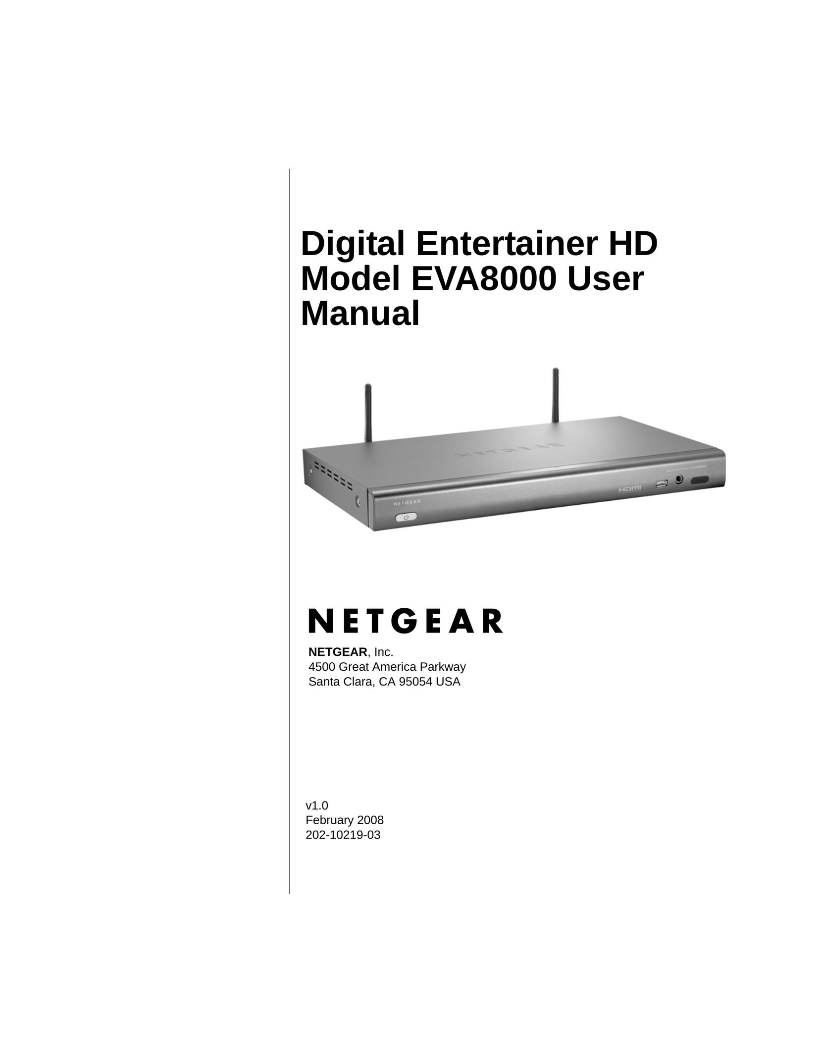 NETGEAR EVA8000 Home Theater Server User Manual