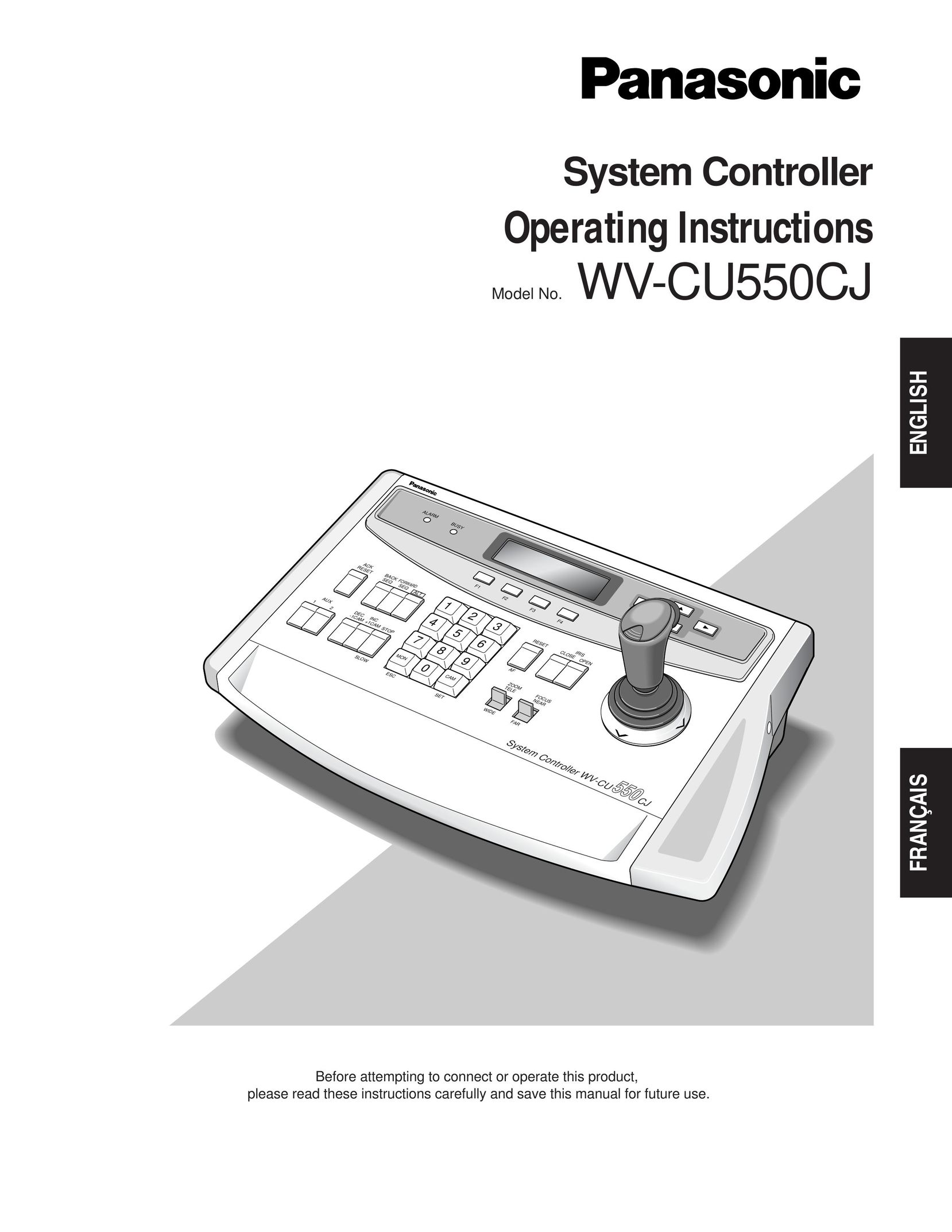 Panasonic WV-CU550CJ Home Theater Server User Manual