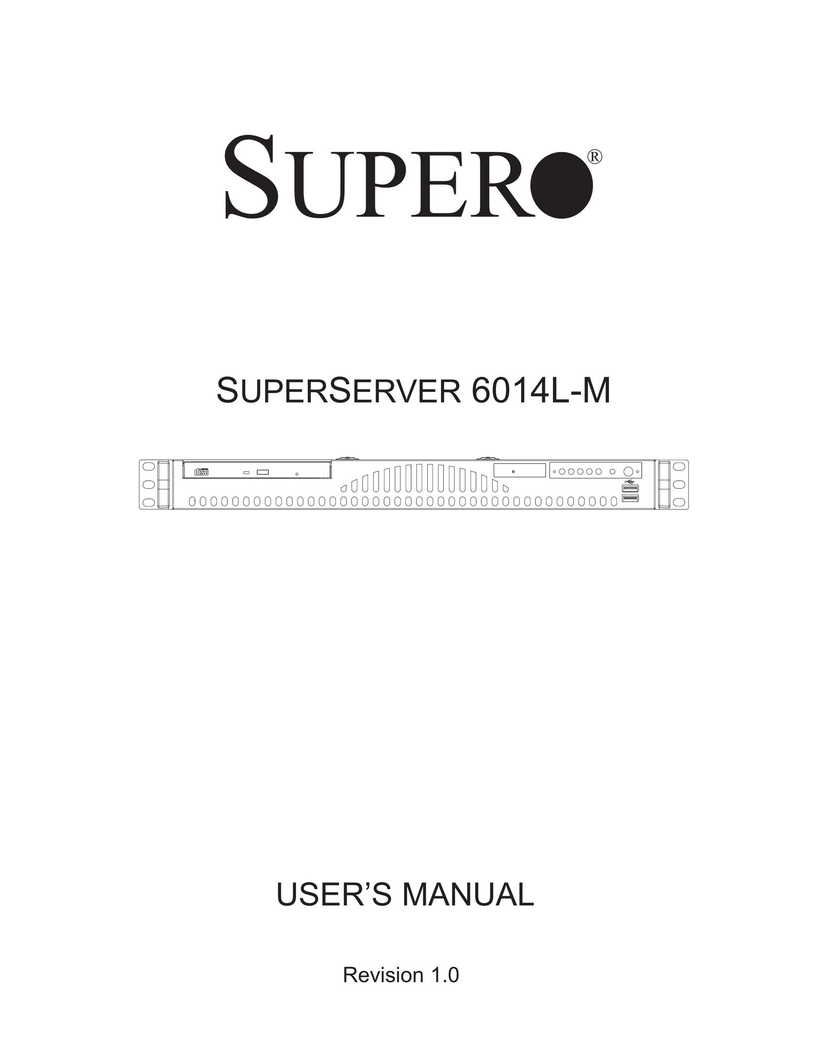 SUPER MICRO Computer 6014L-M Home Theater Server User Manual