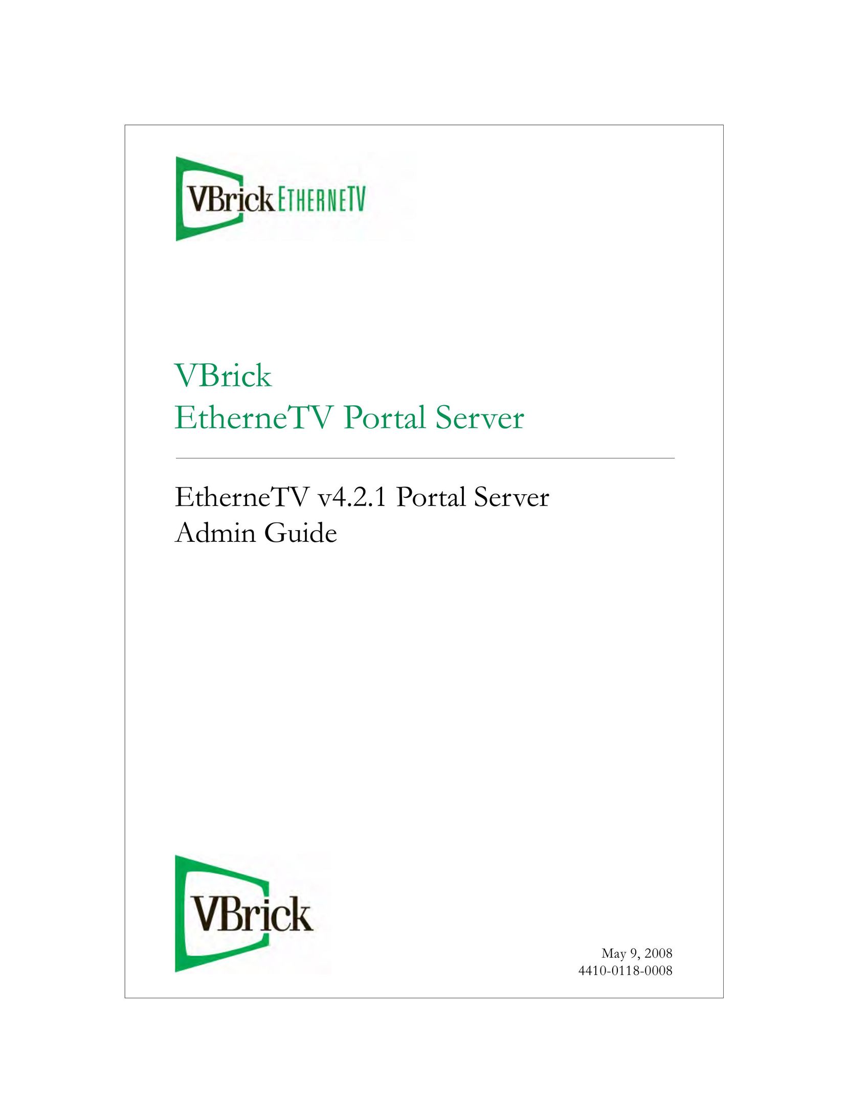 VBrick Systems ETV v4.2.1 Home Theater Server User Manual