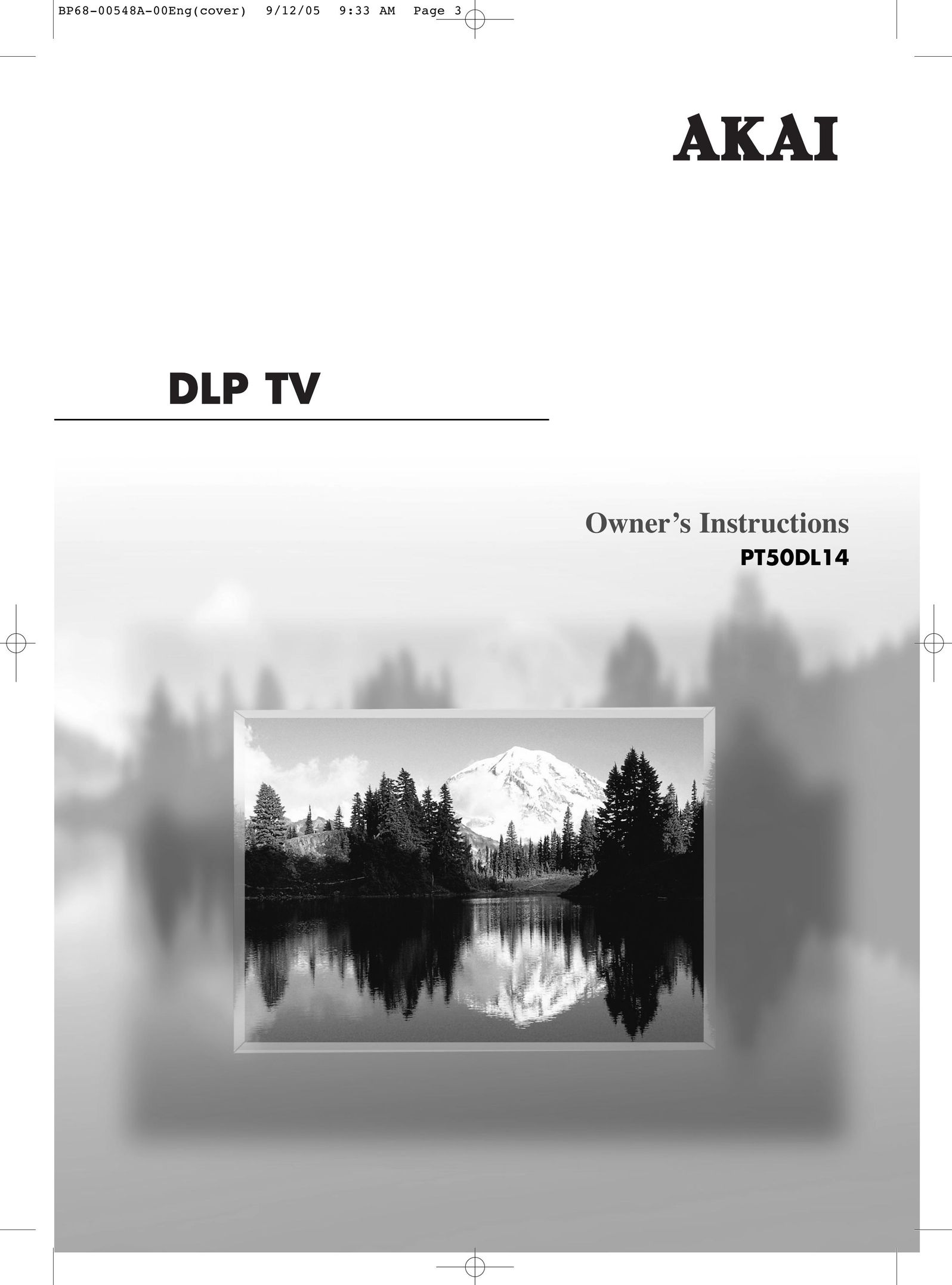 Akai PT50DL14 Projection Television User Manual